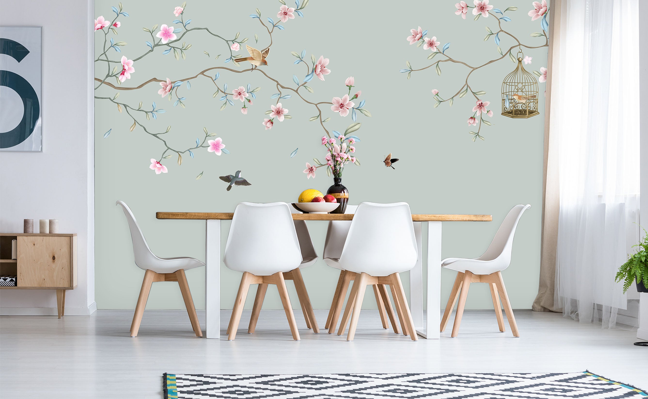 3D Pink Peach 1455 Wall Murals