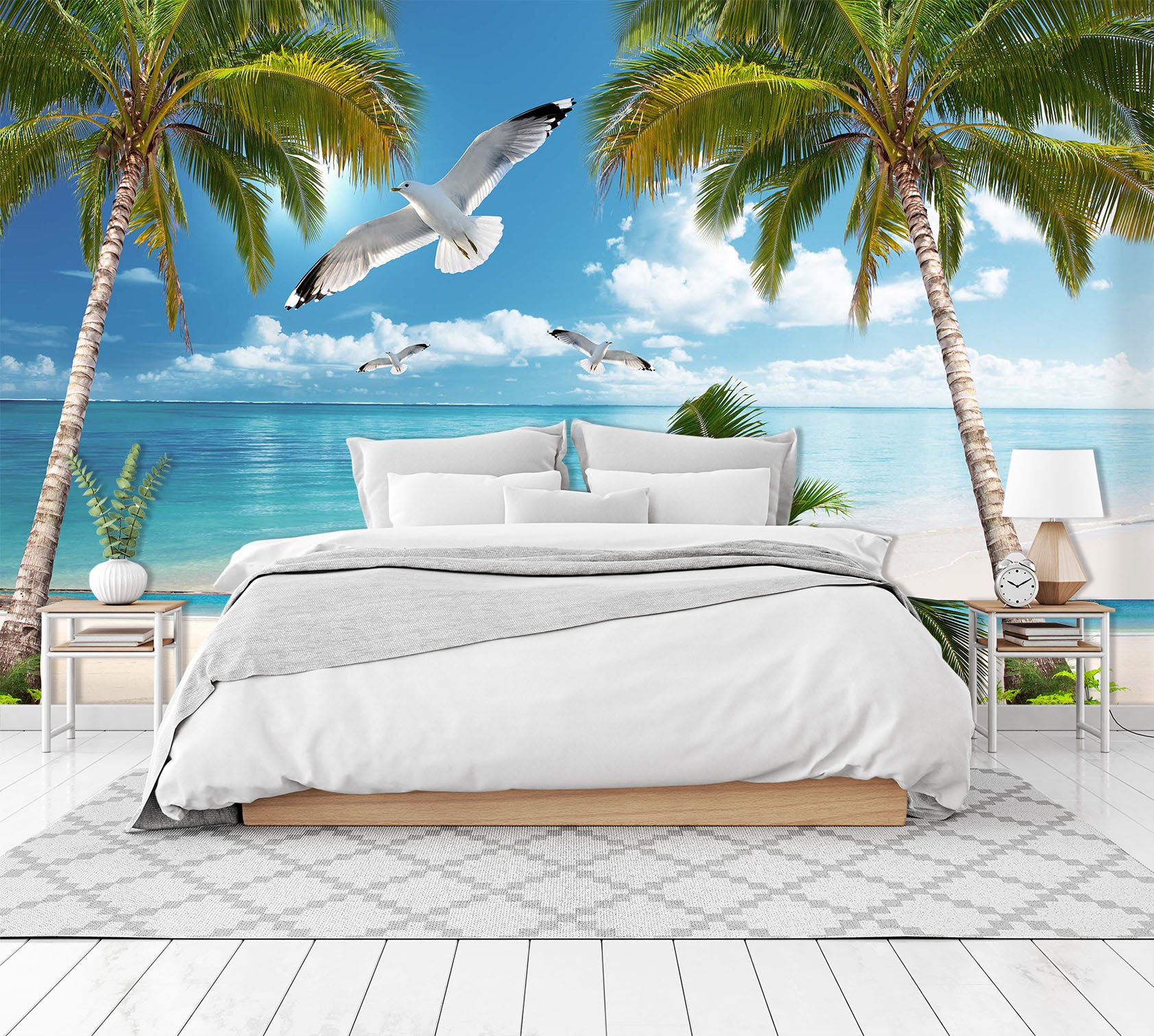 3D Coconut Palm Tree 1633 Wall Murals