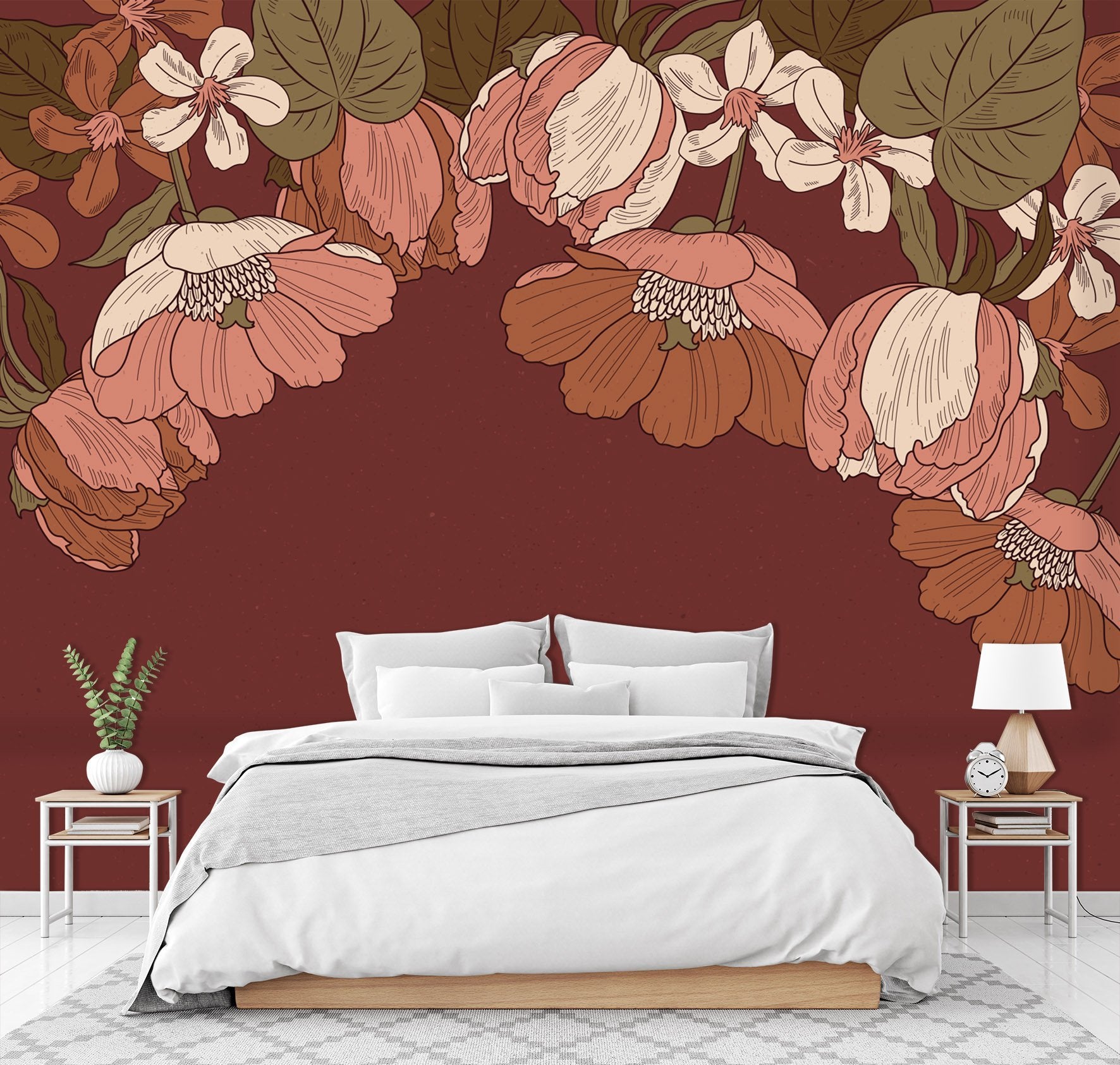 3D Bright Flowers 028 Wallpaper AJ Wallpaper