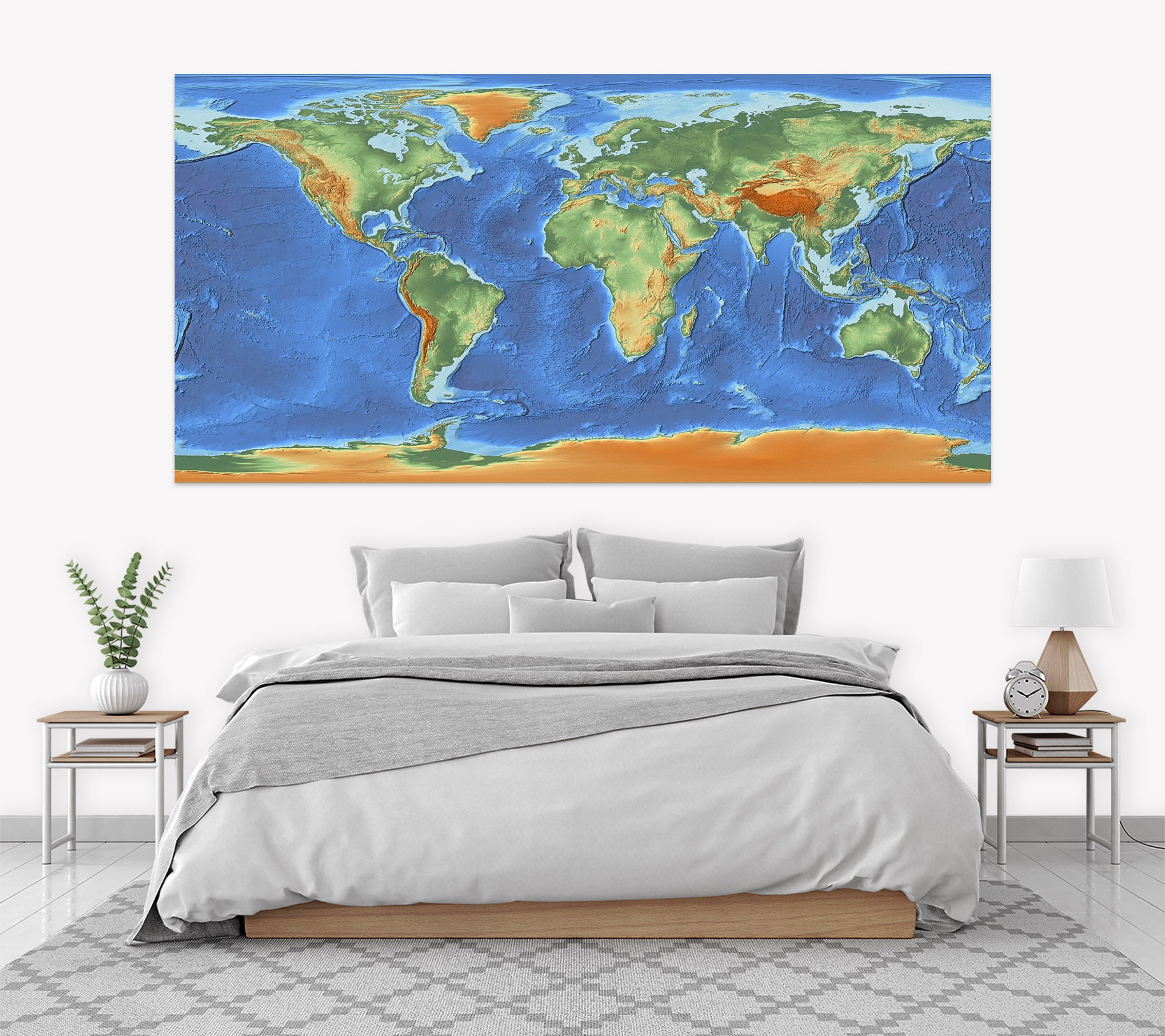 3D Color Island 130 World Map Wall Sticker