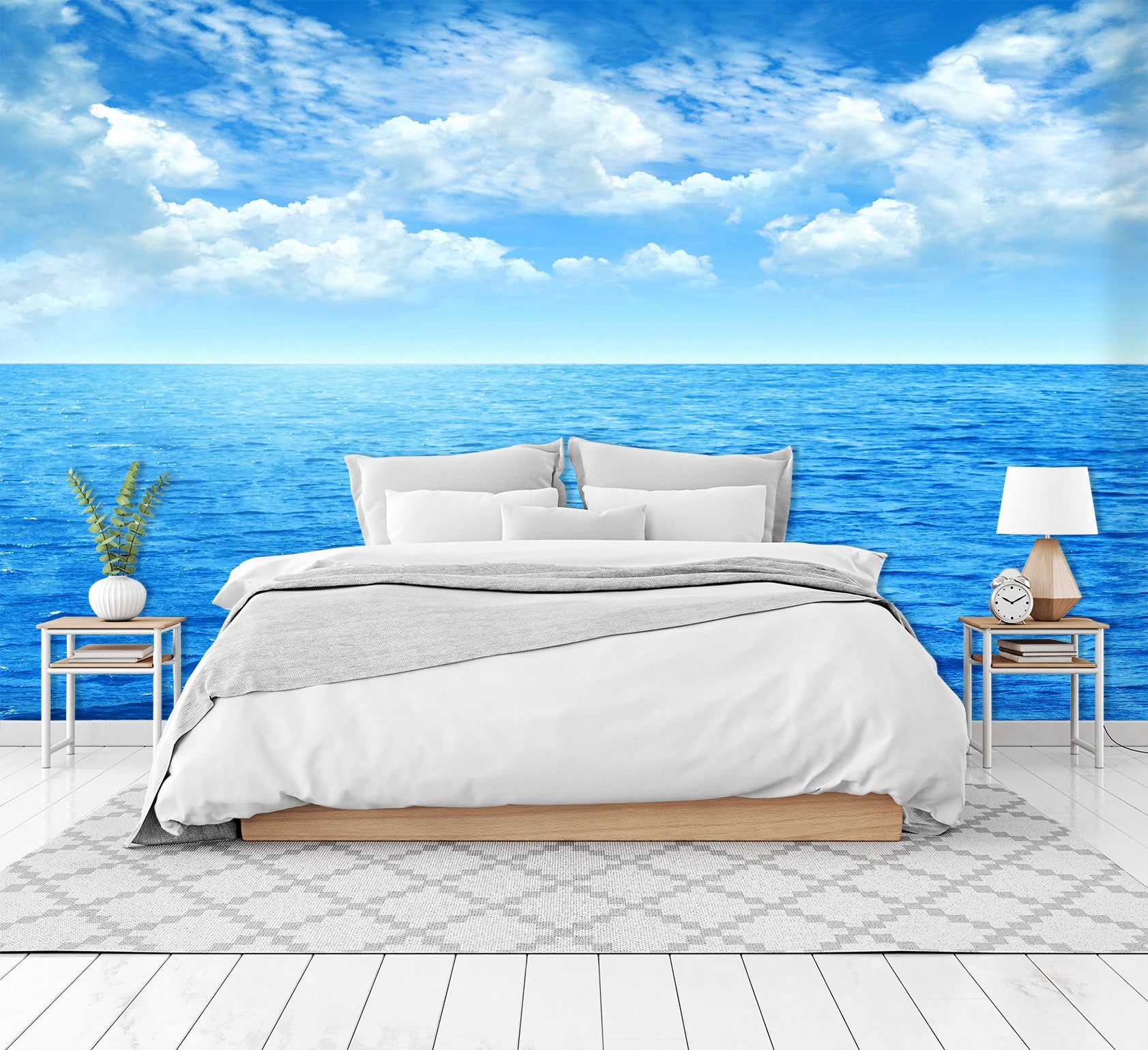 3D Sea Blue Sky 047 Wall Murals