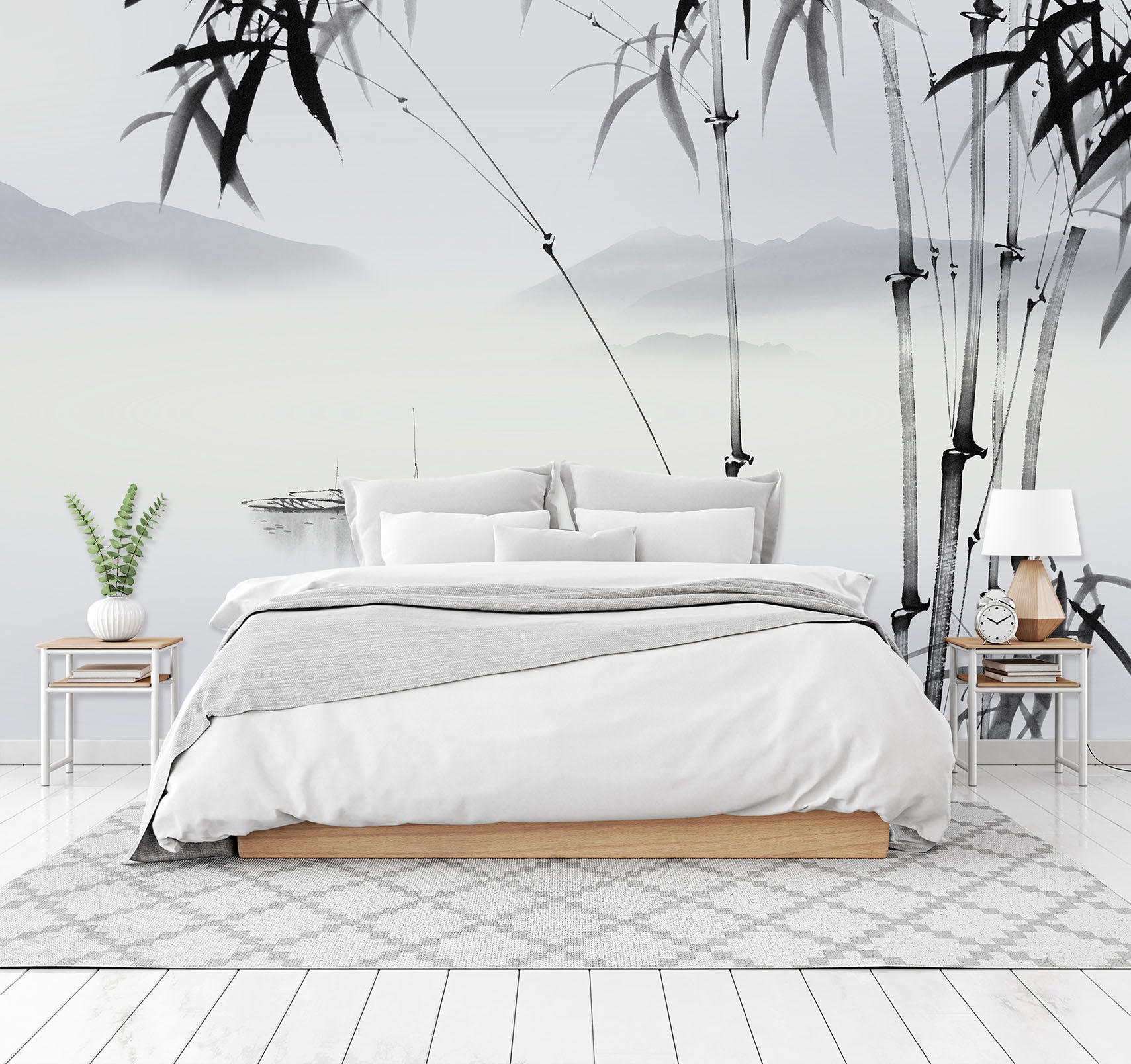 3D Bamboo Forest Flying Bird 1627 Wall Murals