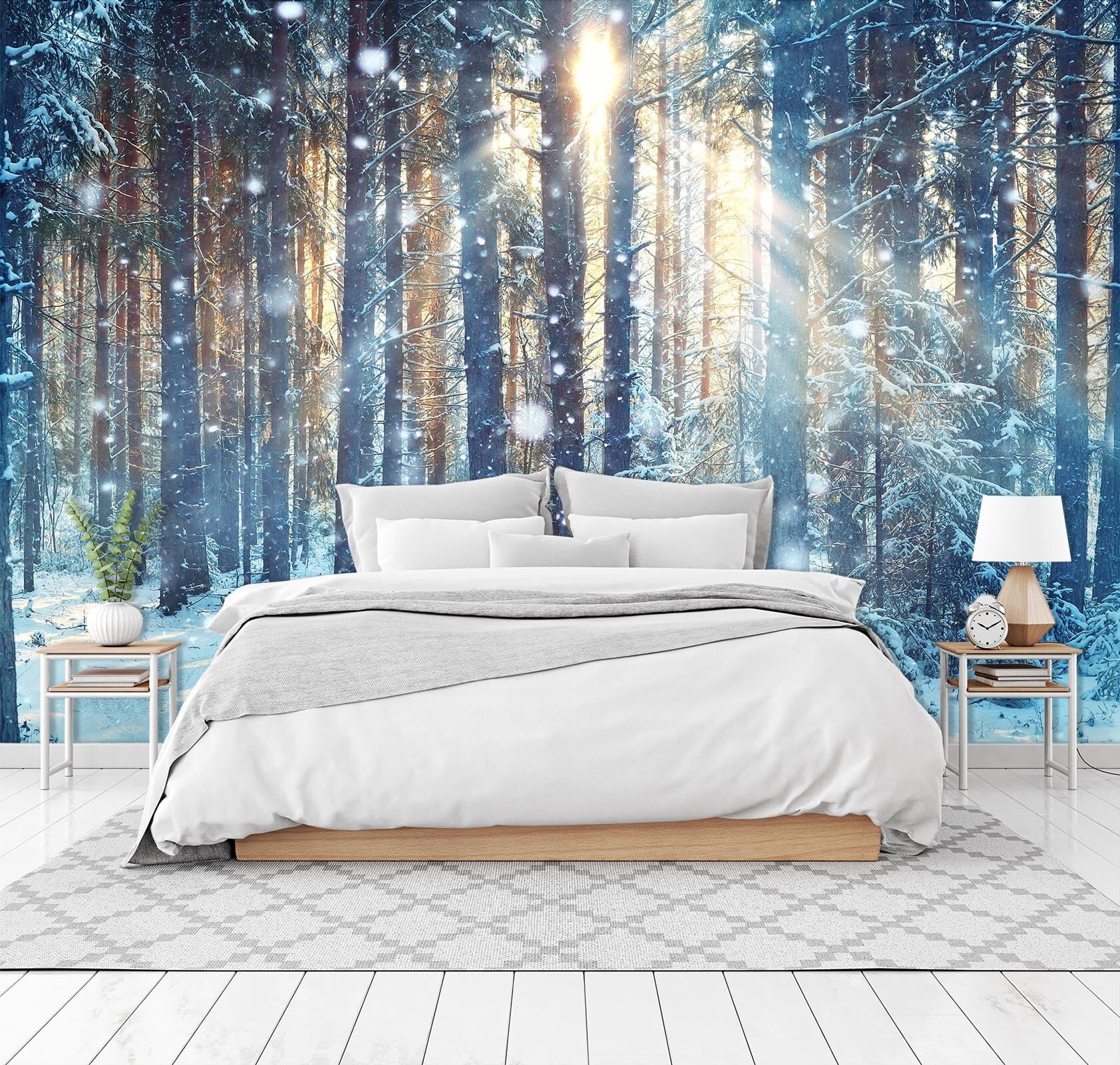 3D Snow Forest 130 Wall Murals Wallpaper AJ Wallpaper 2