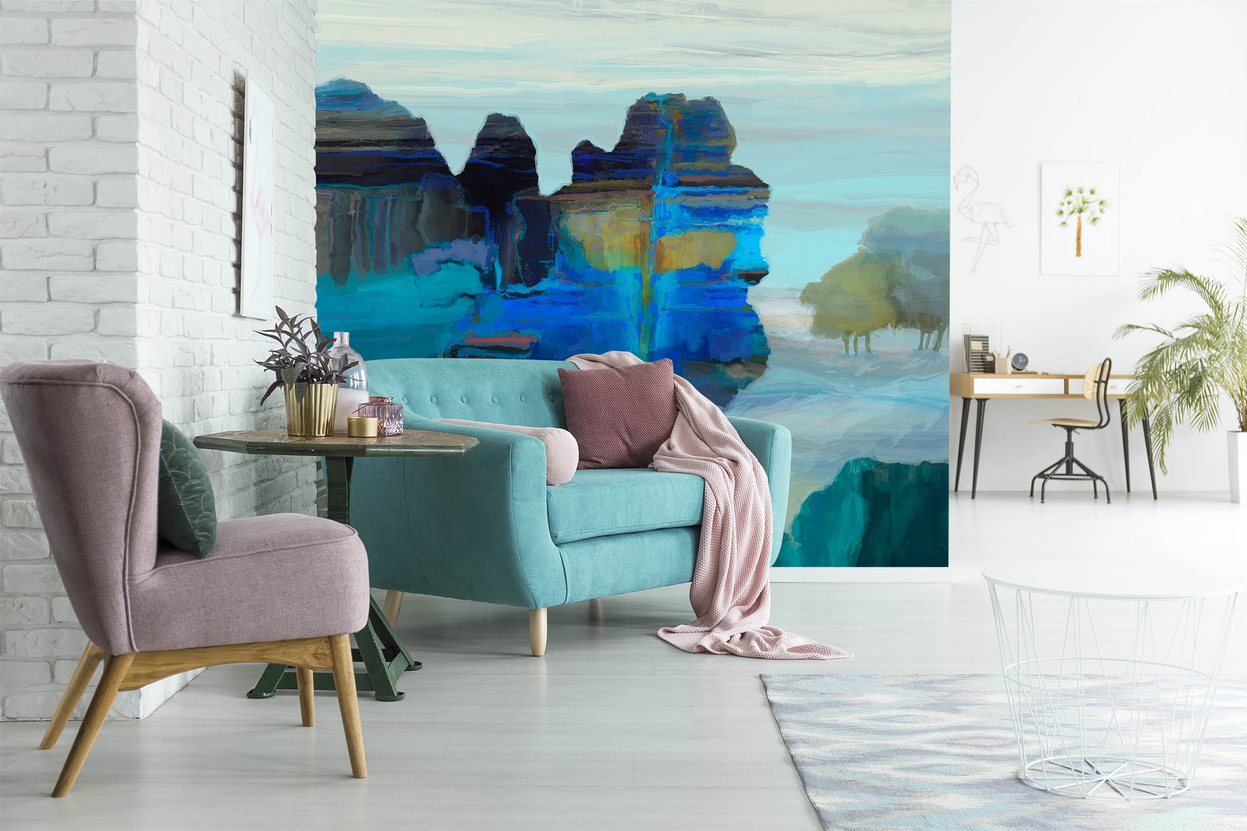 3D Blue Forest 1428 Michael Tienhaara Wall Mural Wall Murals