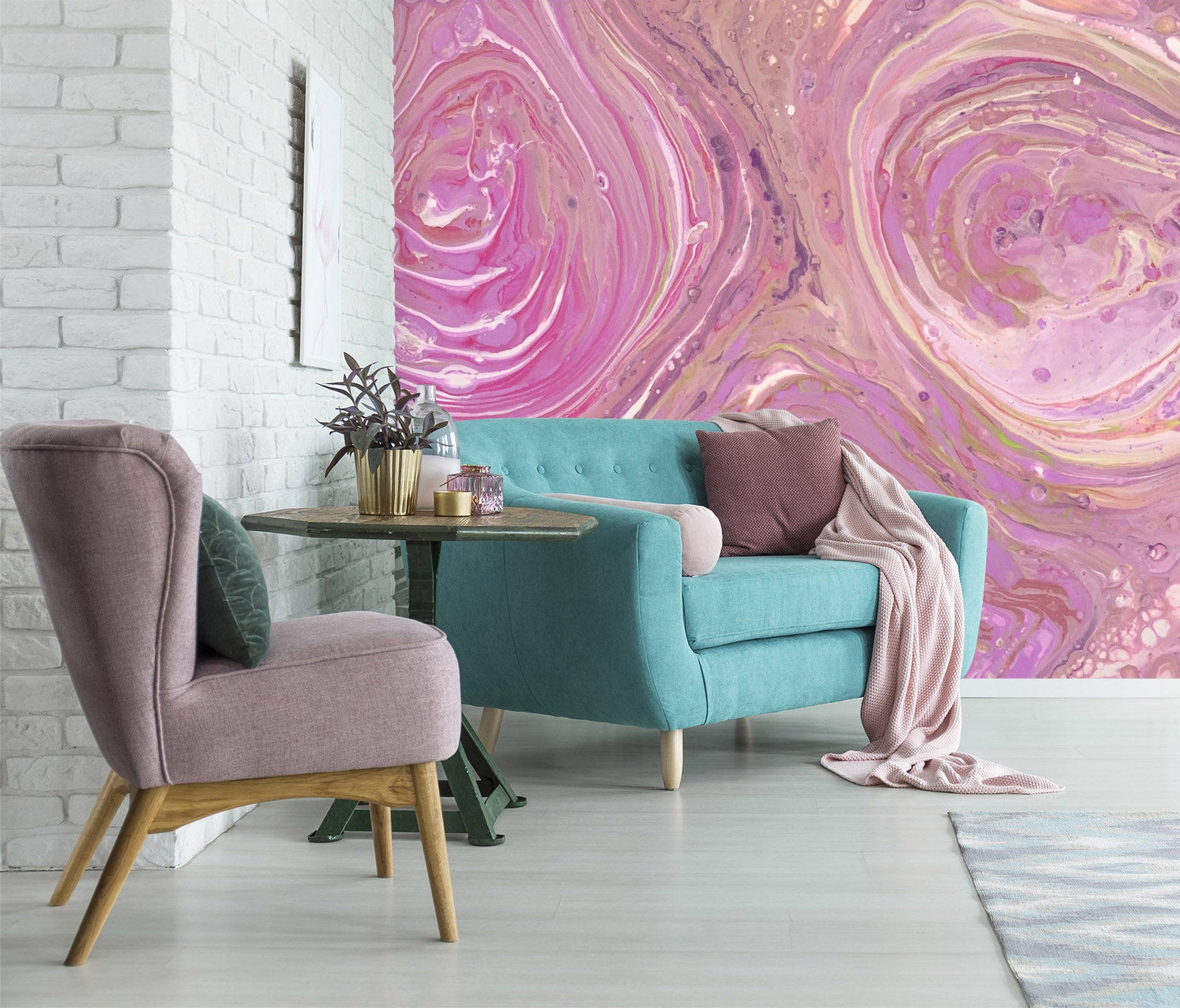 3D Pink Maze 47990 Valerie Latrice Wall Mural Wall Murals