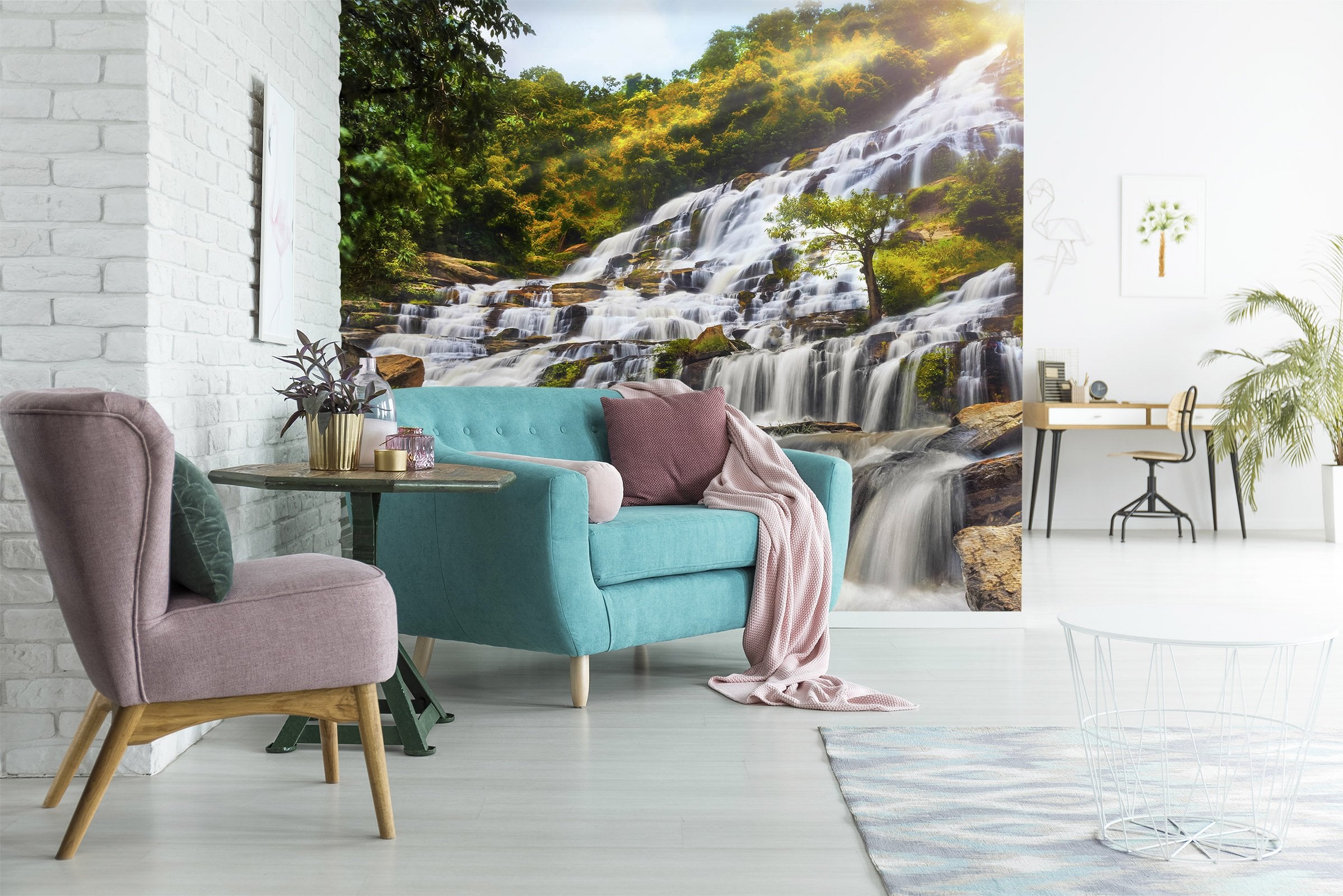 3D Big Waterfall 1451 Wall Murals Wallpaper AJ Wallpaper 2