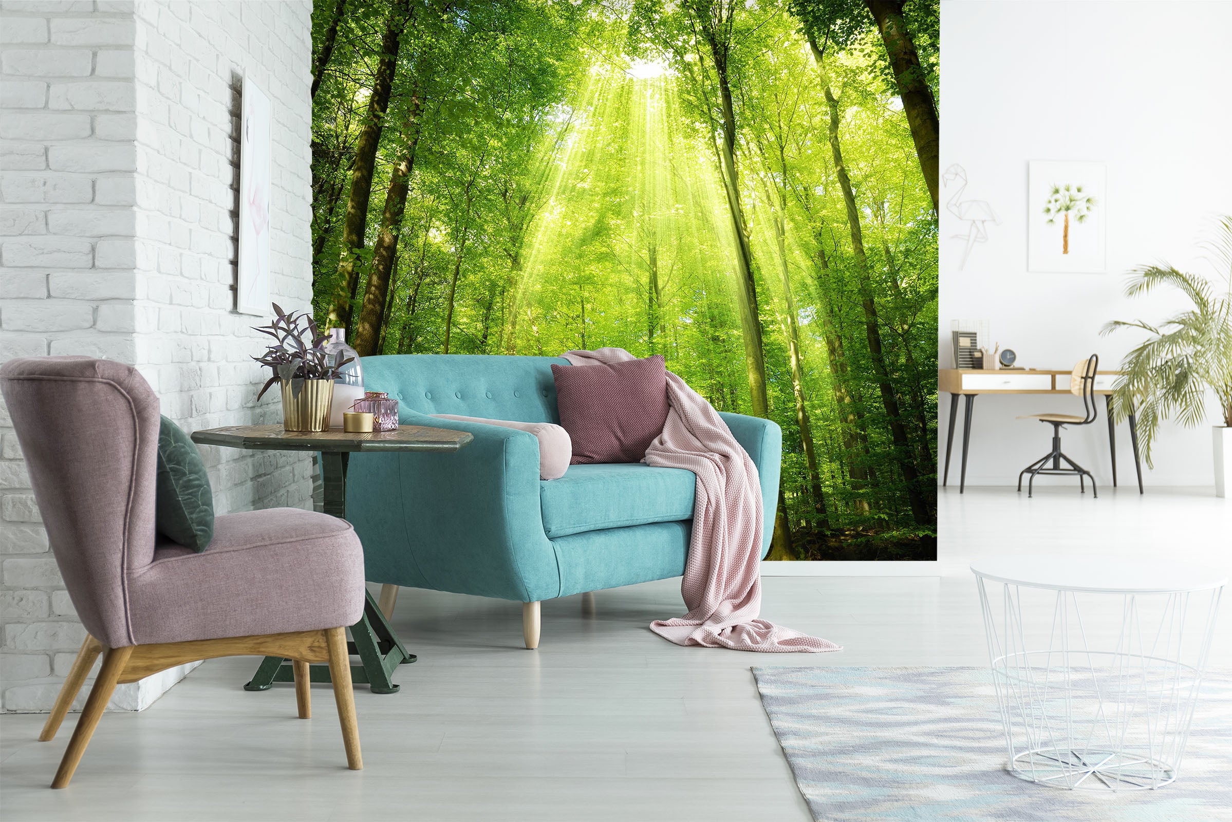 3D Green Forest 1507 Wall Murals