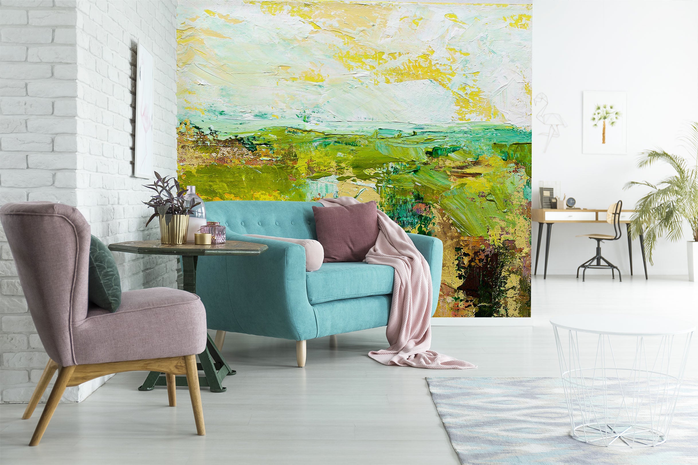 3D Oil Painting Field 216 Allan P. Friedlander Wall Mural Wall Murals