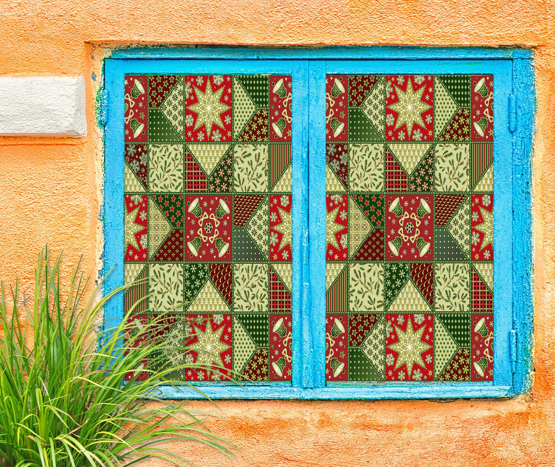 3D Christmas Pattern 30050 Christmas Window Film Print Sticker Cling Stained Glass Xmas