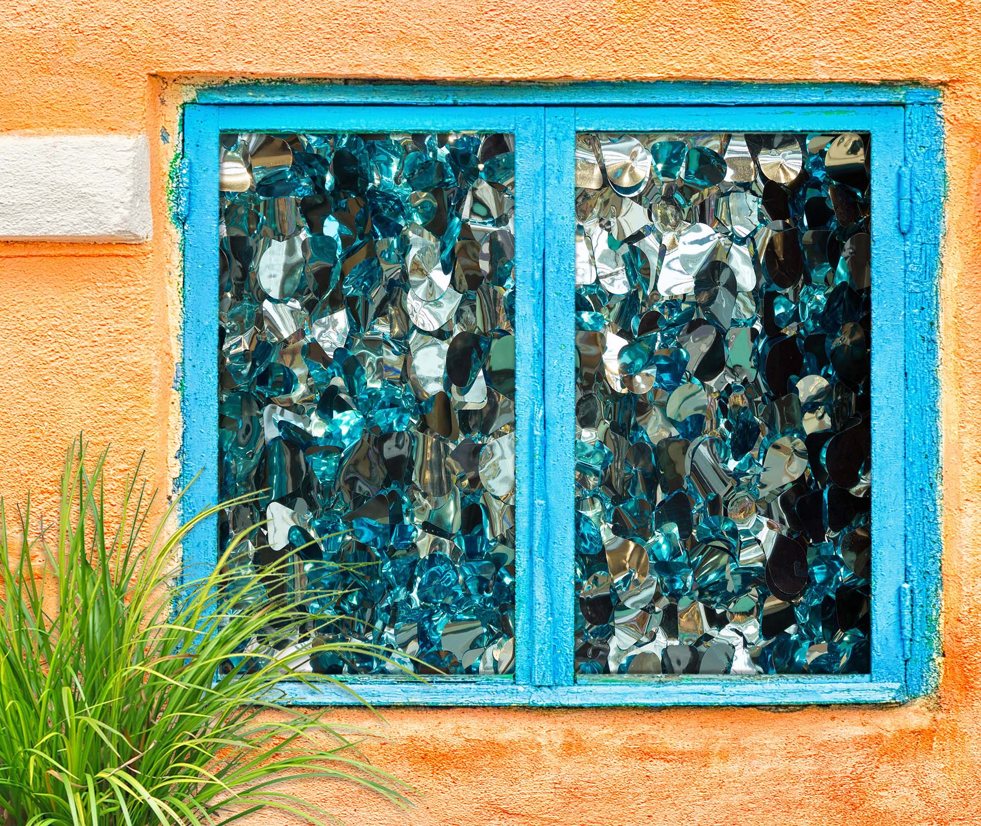 3D Mirror Round 179 Window Film Print Sticker Cling Stained Glass UV Block