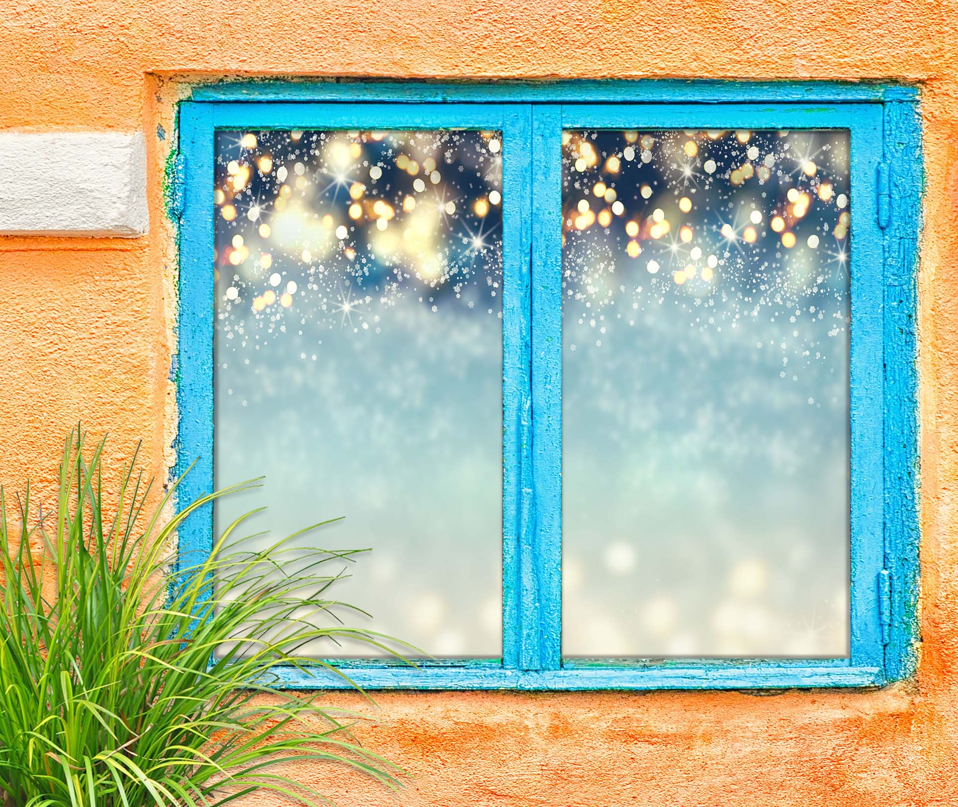 3D Light Spot 30116 Christmas Window Film Print Sticker Cling Stained Glass Xmas