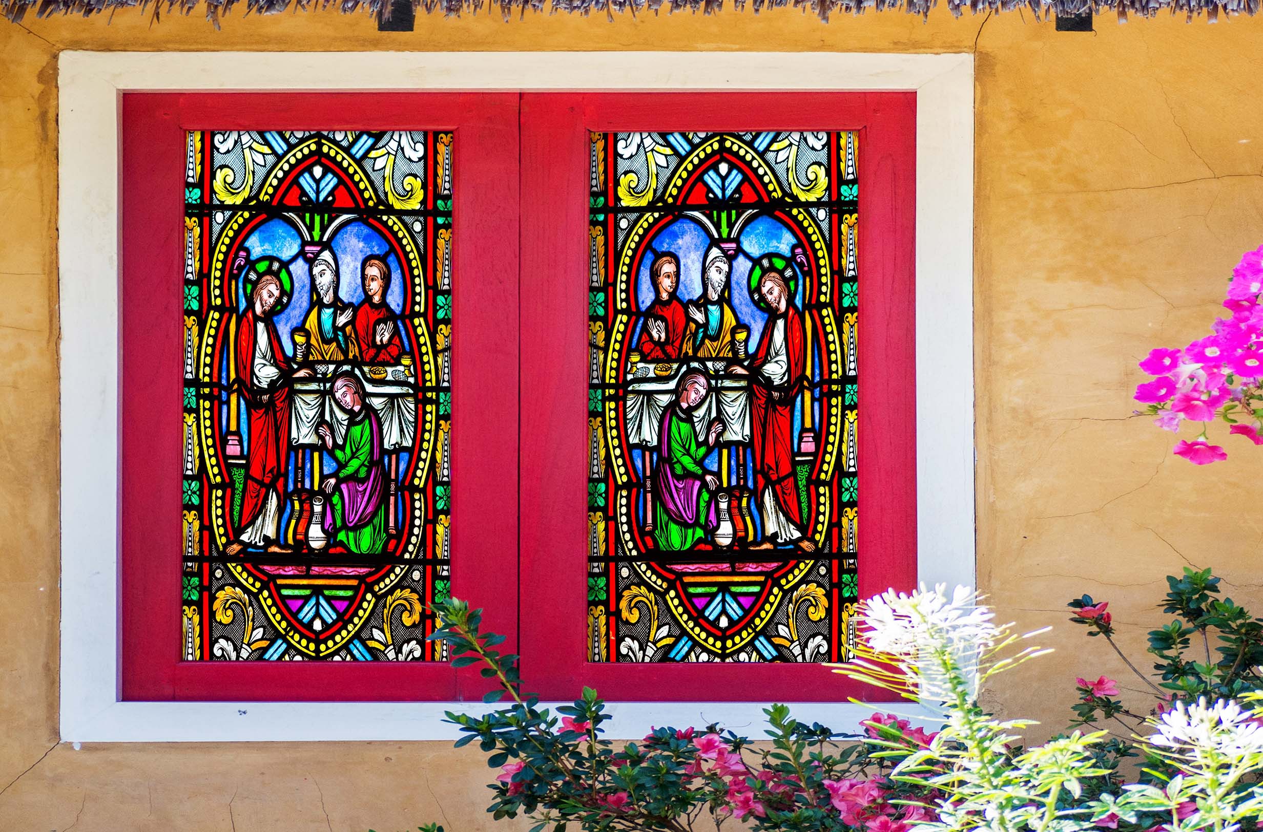 3D Religious Holy Water 453 Window Film Print Sticker Cling Stained Glass UV Block