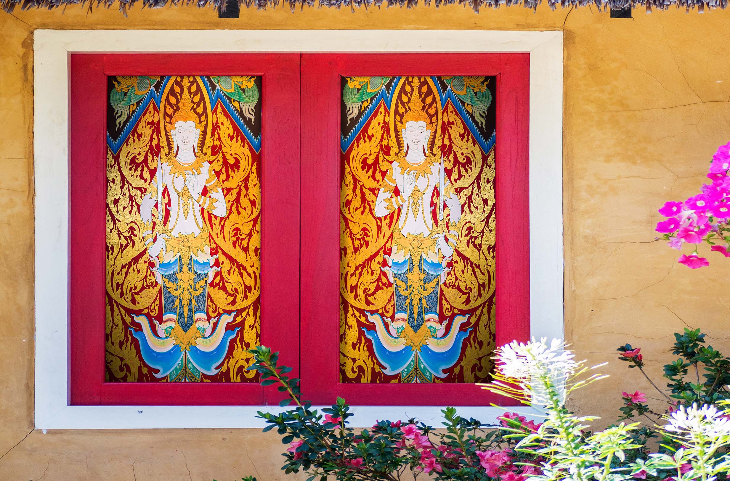 3D Buddhist Bodhi 146 Window Film Print Sticker Cling Stained Glass UV Block