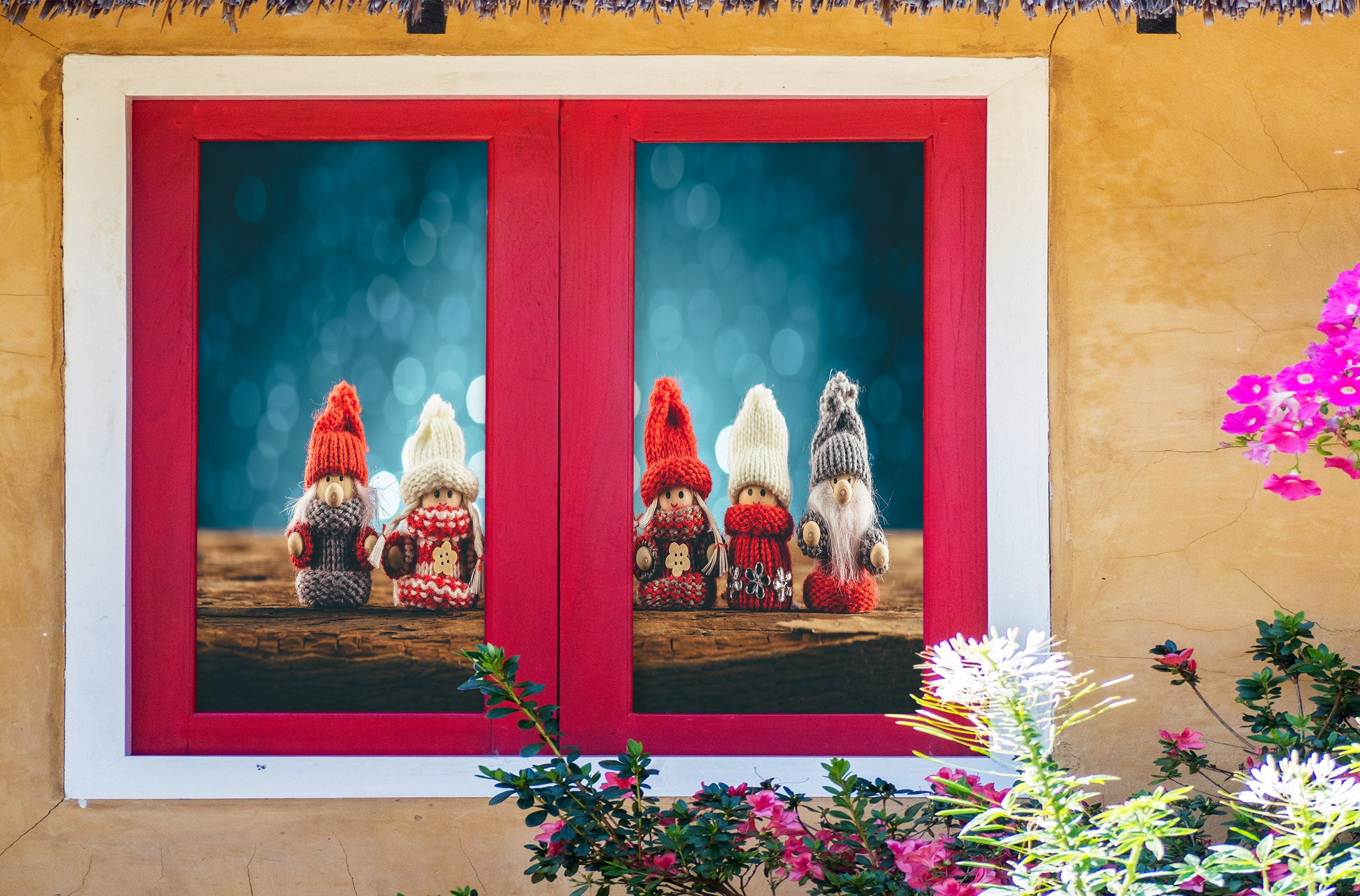 3D Snowman Doll 31046 Christmas Window Film Print Sticker Cling Stained Glass Xmas