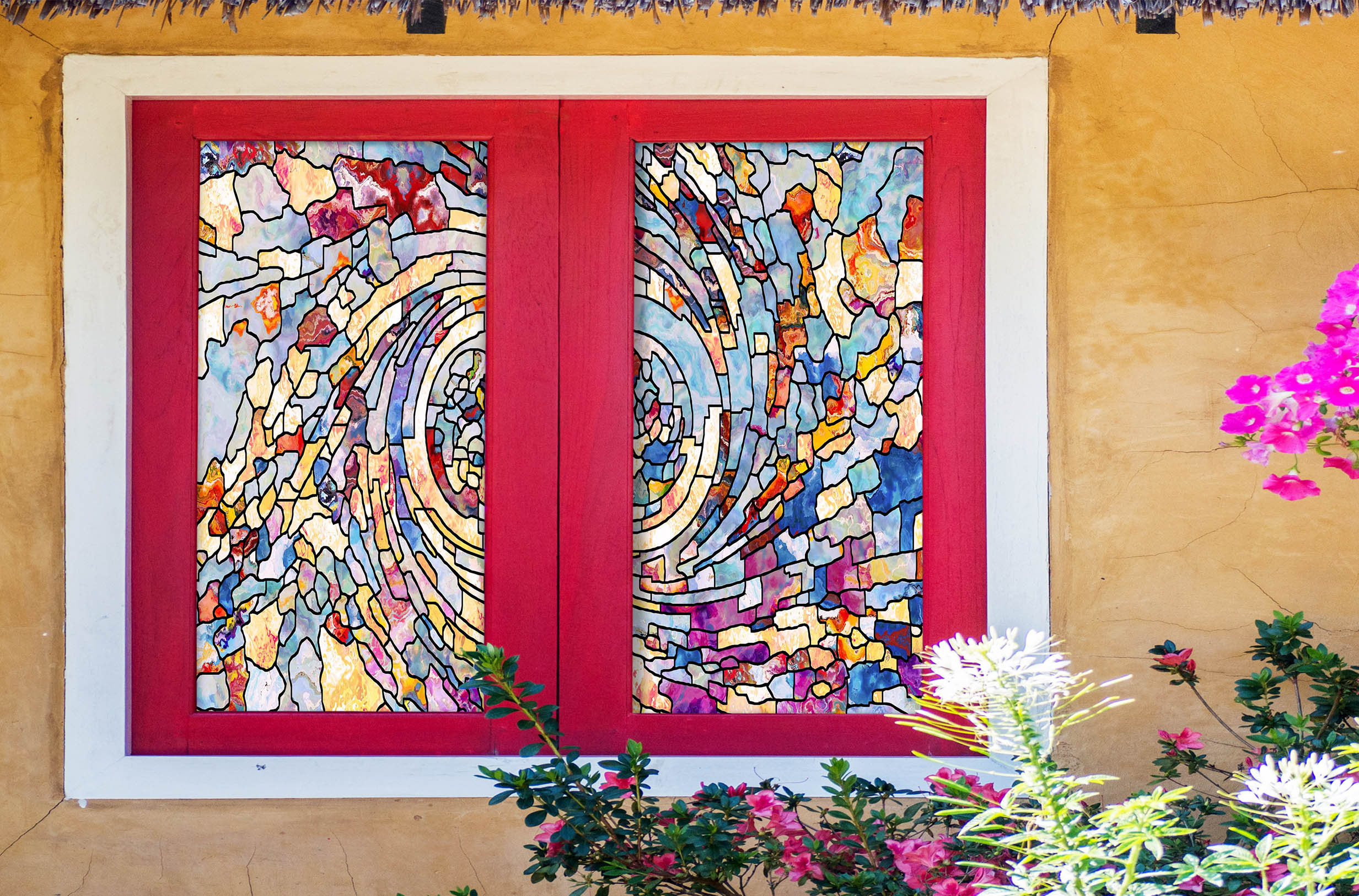 3D Graffiti Graphics 181 Window Film Print Sticker Cling Stained Glass UV Block