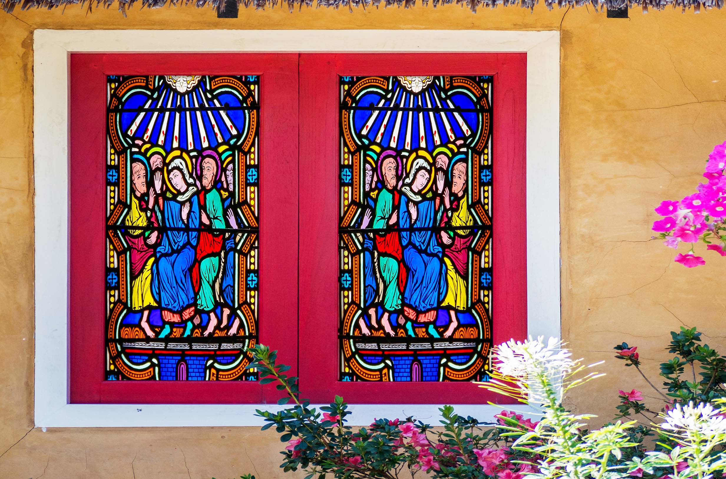 3D Religious Prayer 451 Window Film Print Sticker Cling Stained Glass UV Block