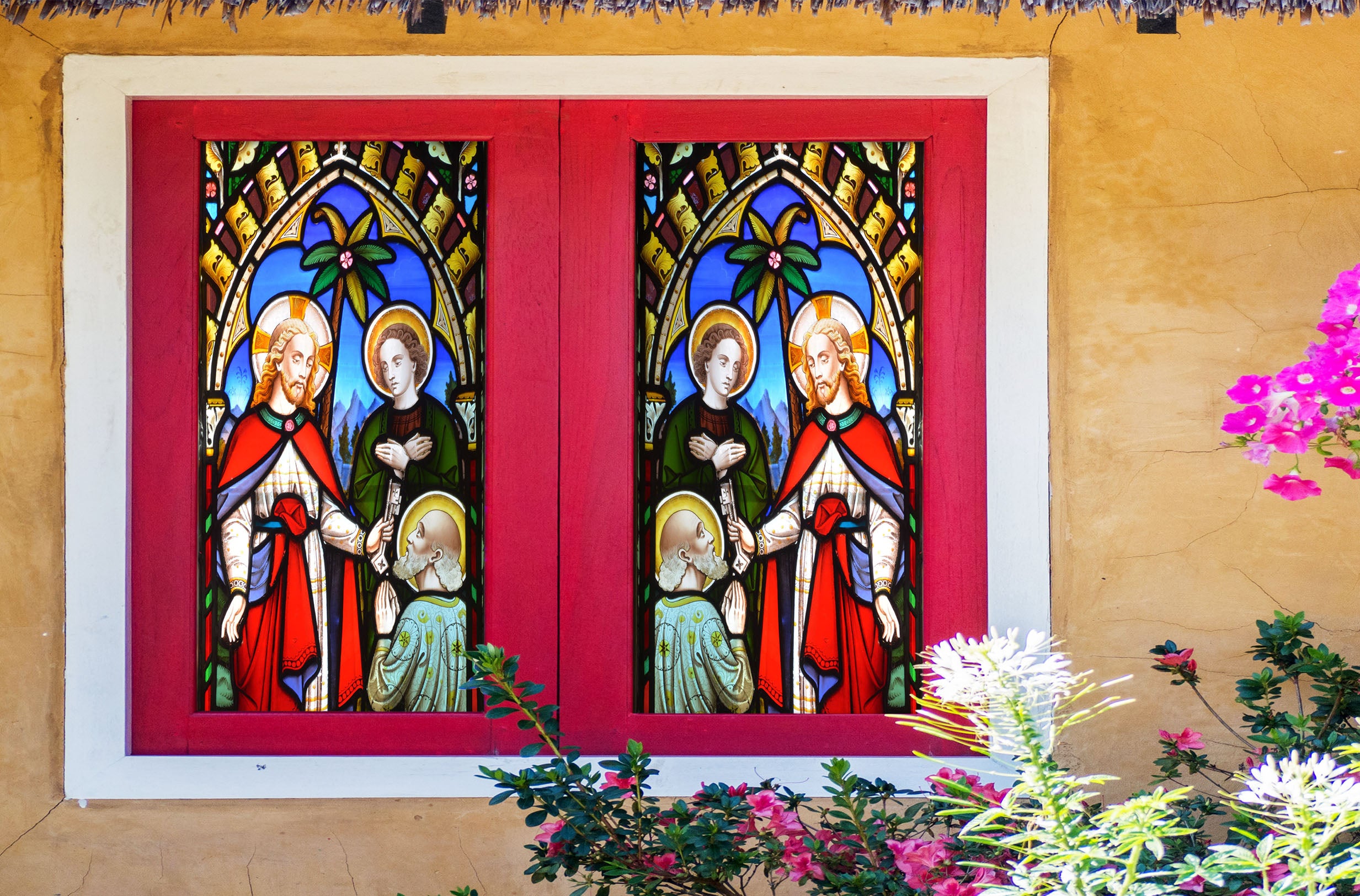 3D Believer Tree 164 Window Film Print Sticker Cling Stained Glass UV Block