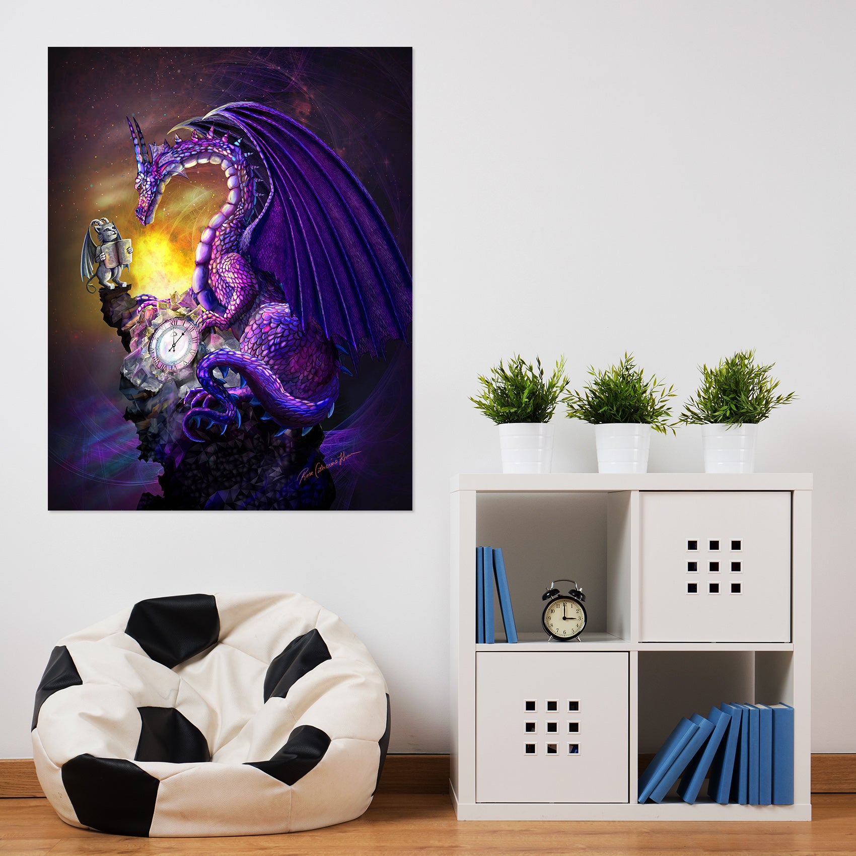 3D Valley Dragon 121 Rose Catherine Khan Wall Sticker