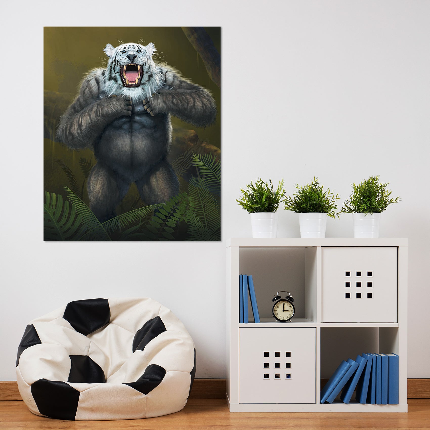 3D Tigerilla White Tiger Version 082 Vincent Hie Wall Sticker