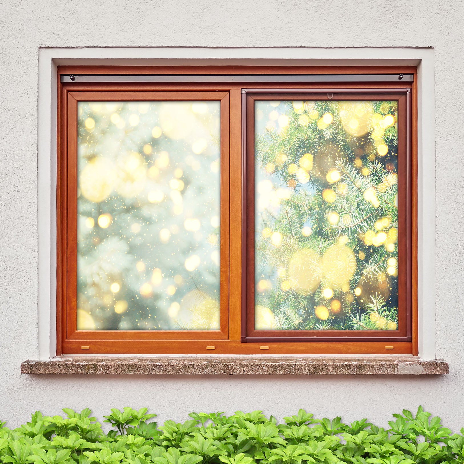 3D Aperture 30112 Christmas Window Film Print Sticker Cling Stained Glass Xmas