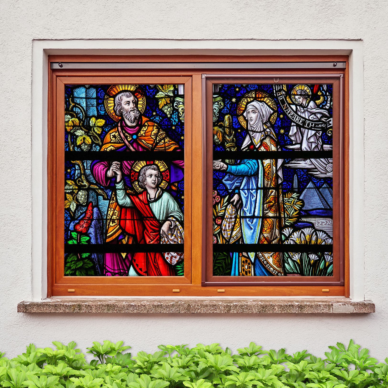 3D Old And Strong 172 Window Film Print Sticker Cling Stained Glass UV Block