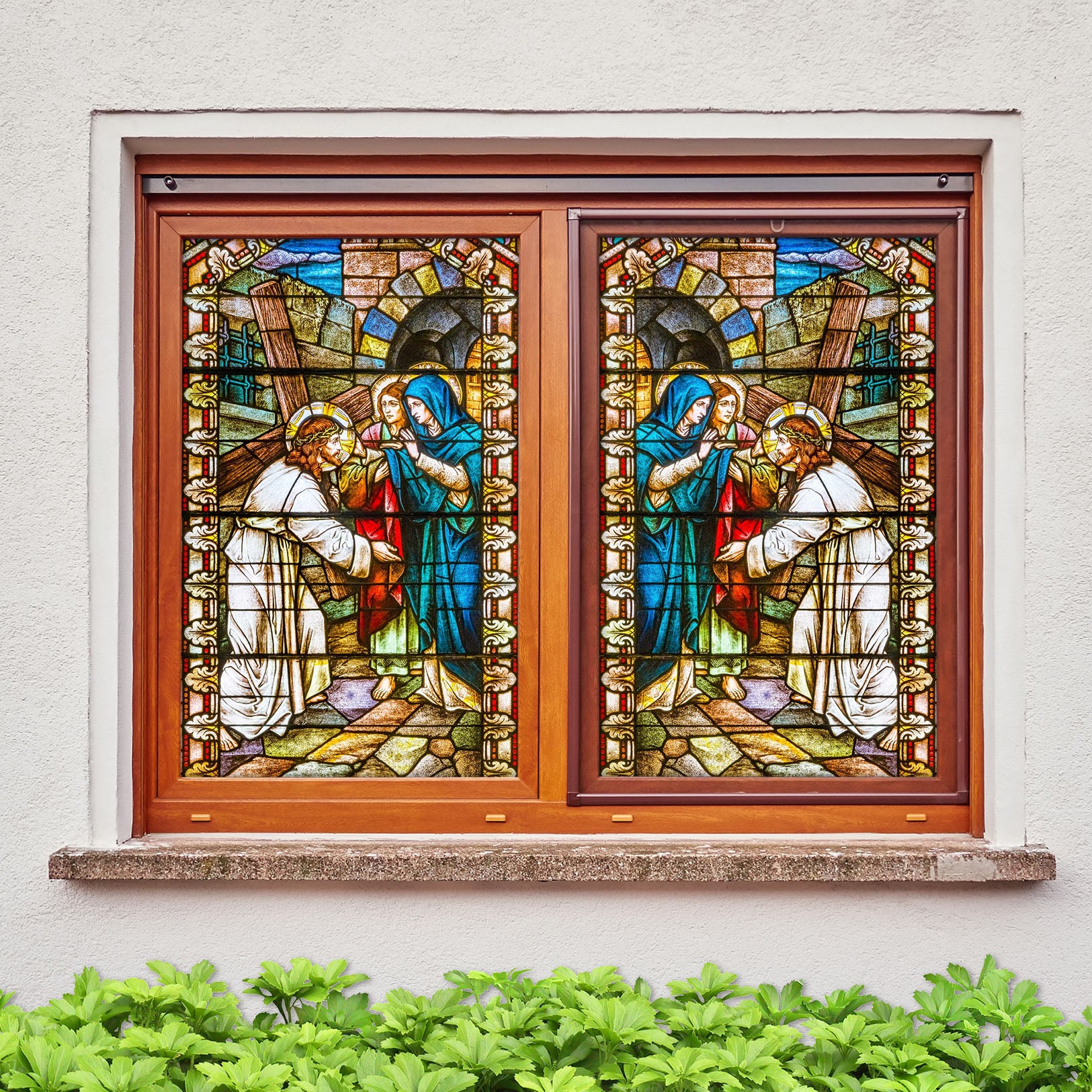 3D Christian Holy Father 238 Window Film Print Sticker Cling Stained Glass UV Block