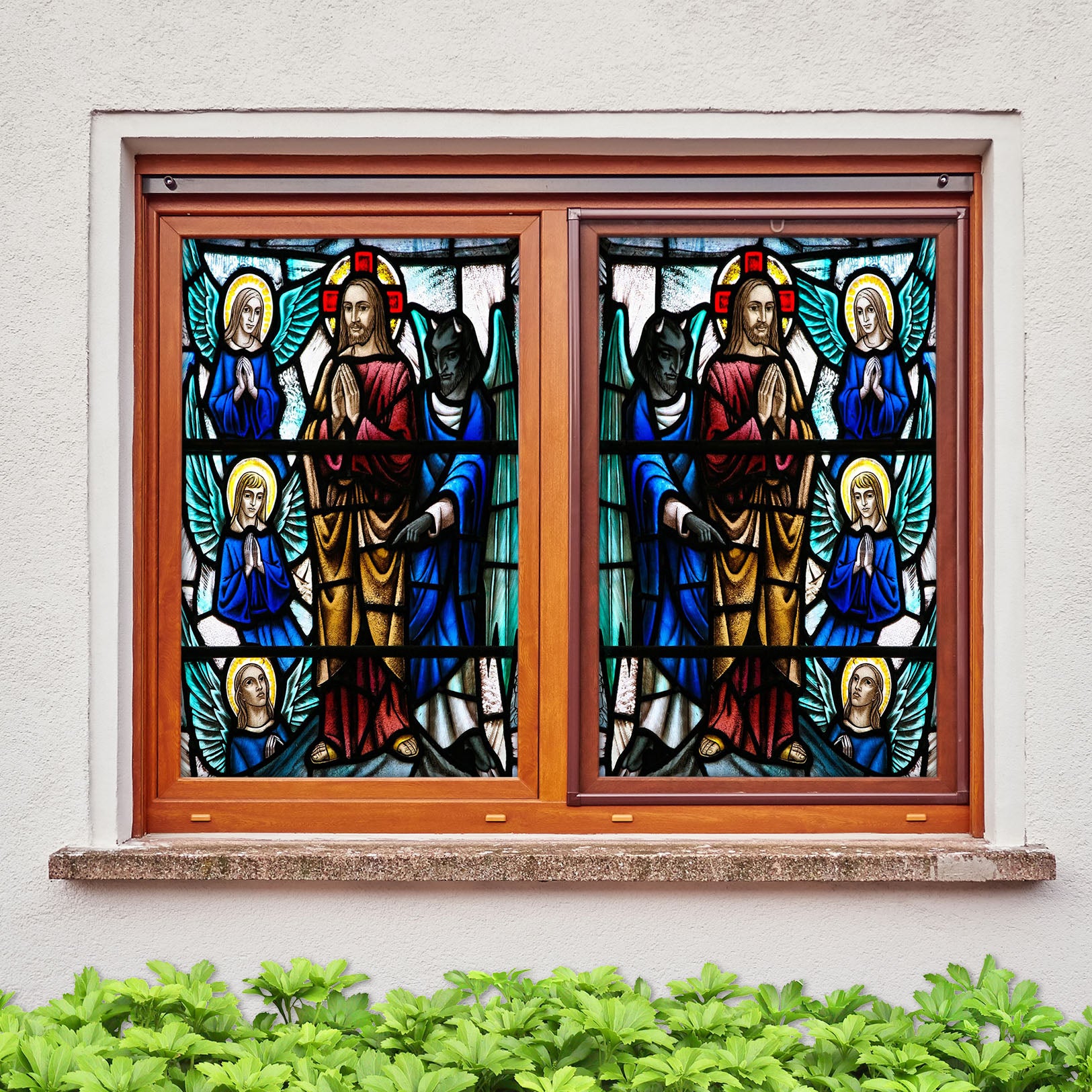 3D Priesthood Prayer 095 Window Film Print Sticker Cling Stained Glass UV Block