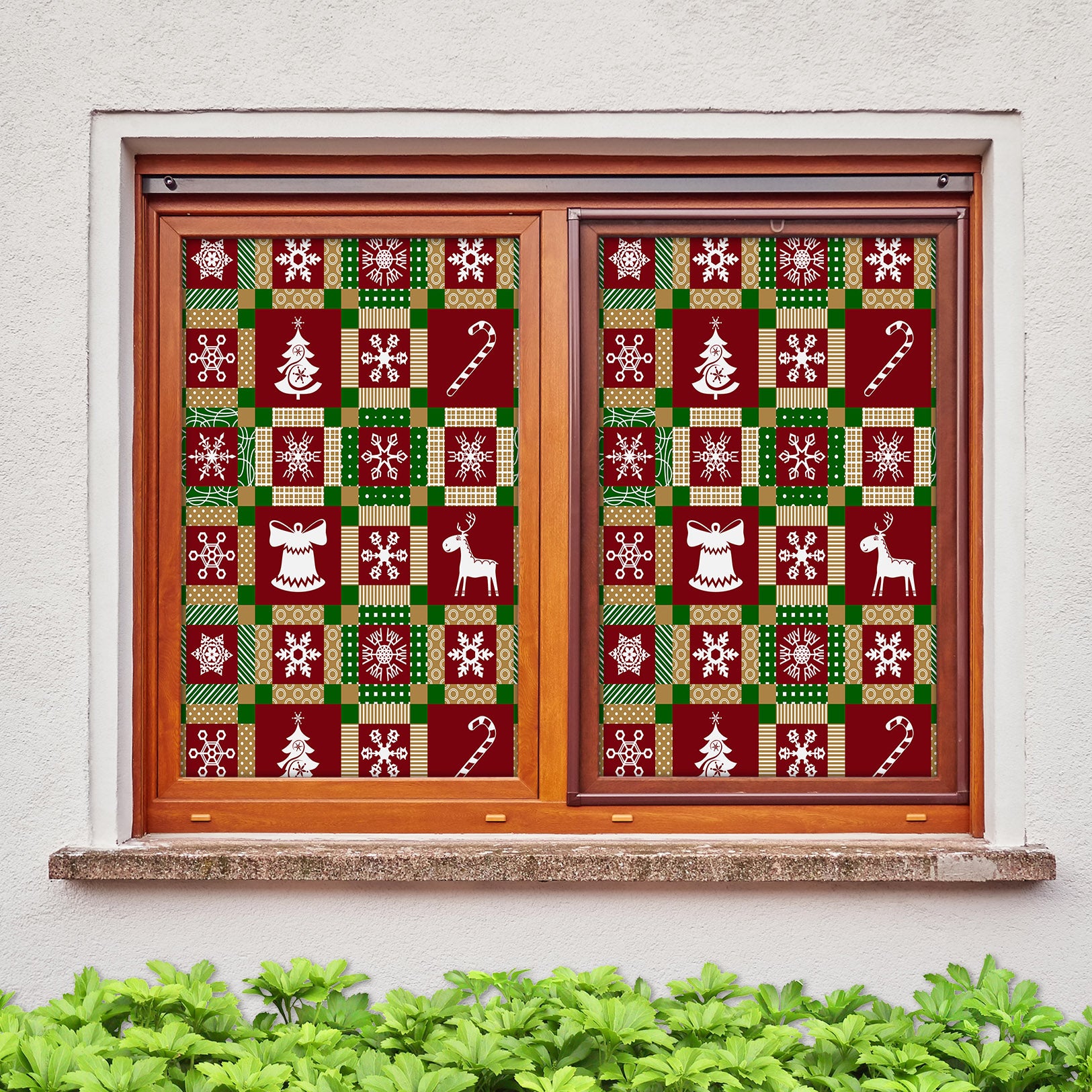 3D Christmas Pattern 30090 Christmas Window Film Print Sticker Cling Stained Glass Xmas