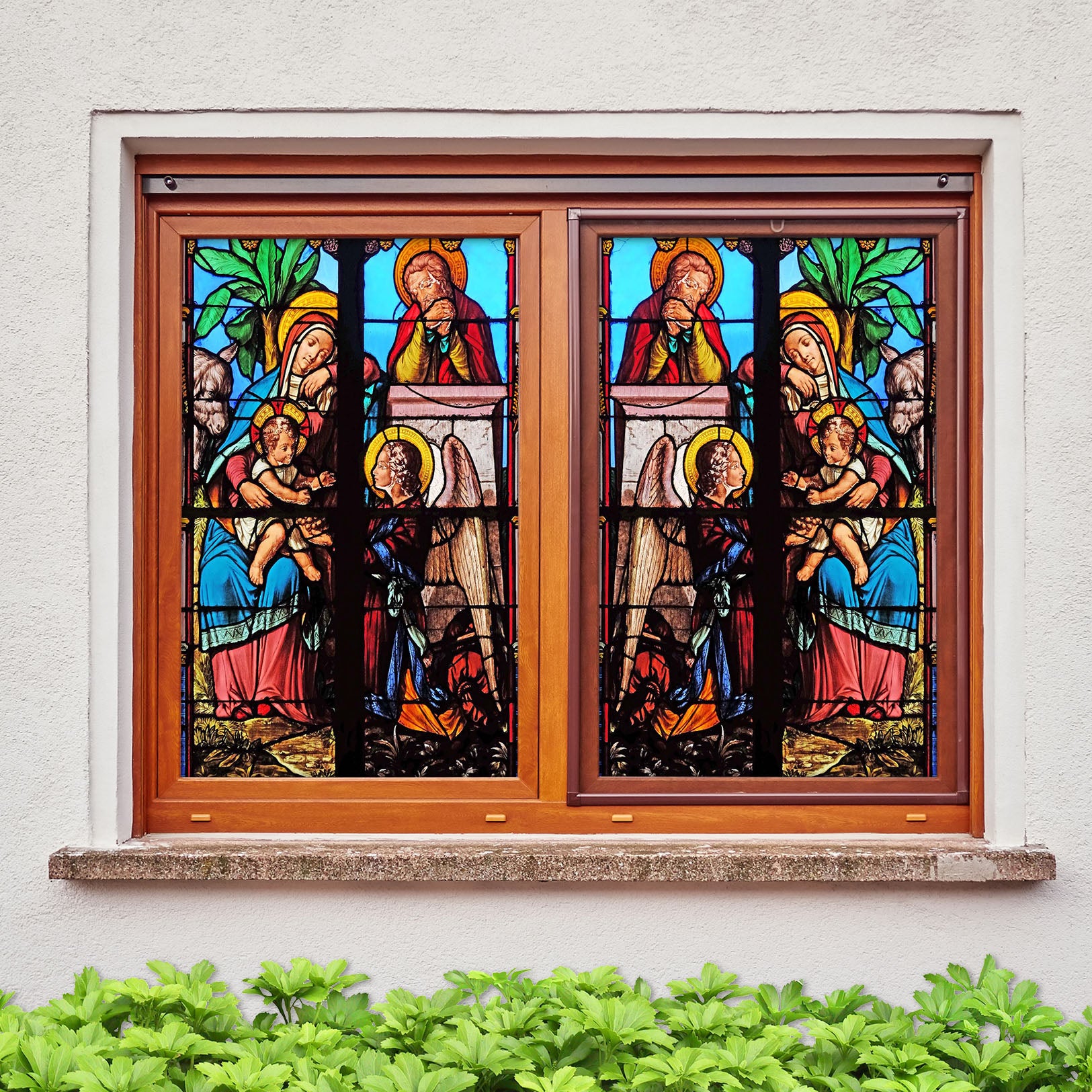 3D Angel Wings Baby 208 Window Film Print Sticker Cling Stained Glass UV Block