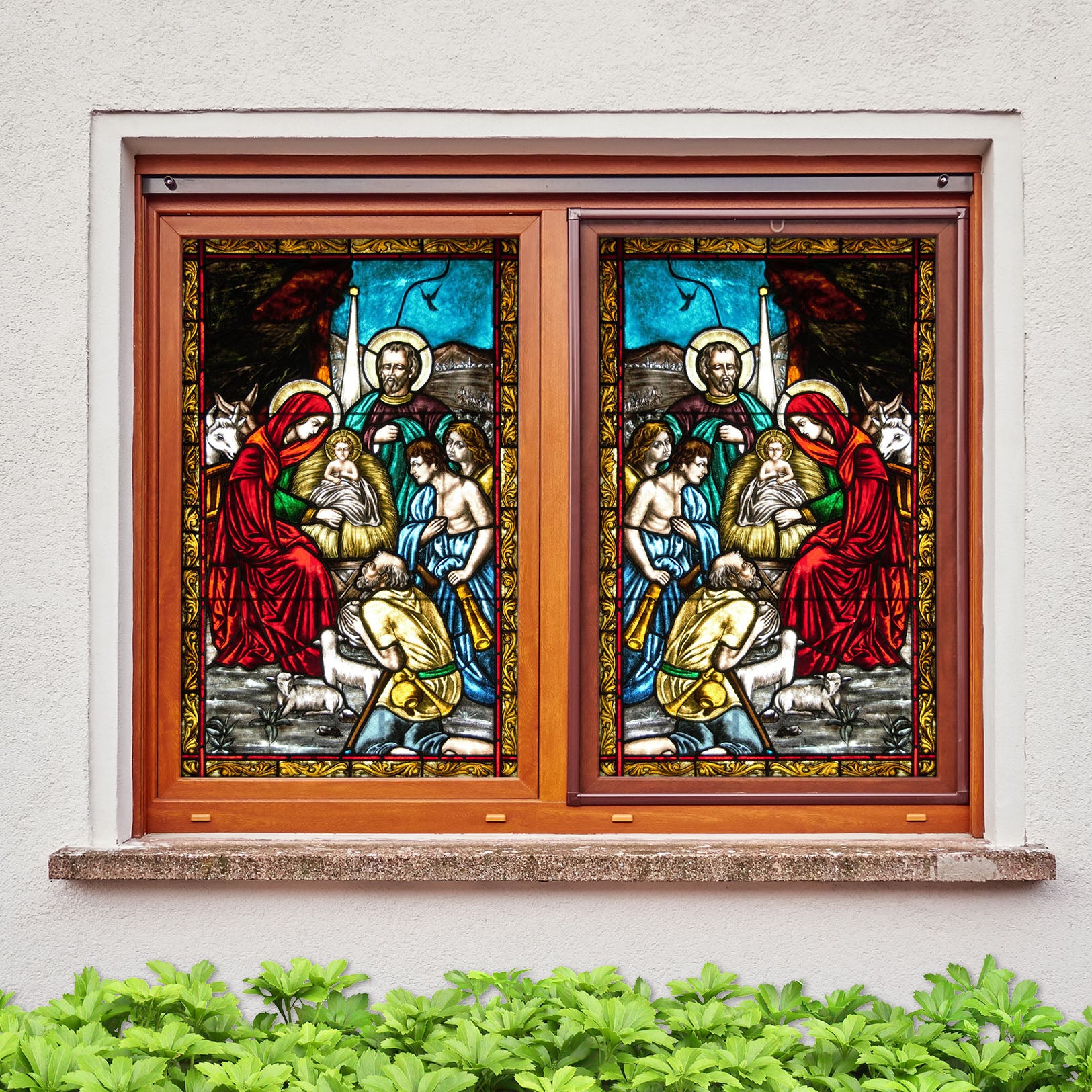 3D Holy Child 243 Window Film Print Sticker Cling Stained Glass UV Block