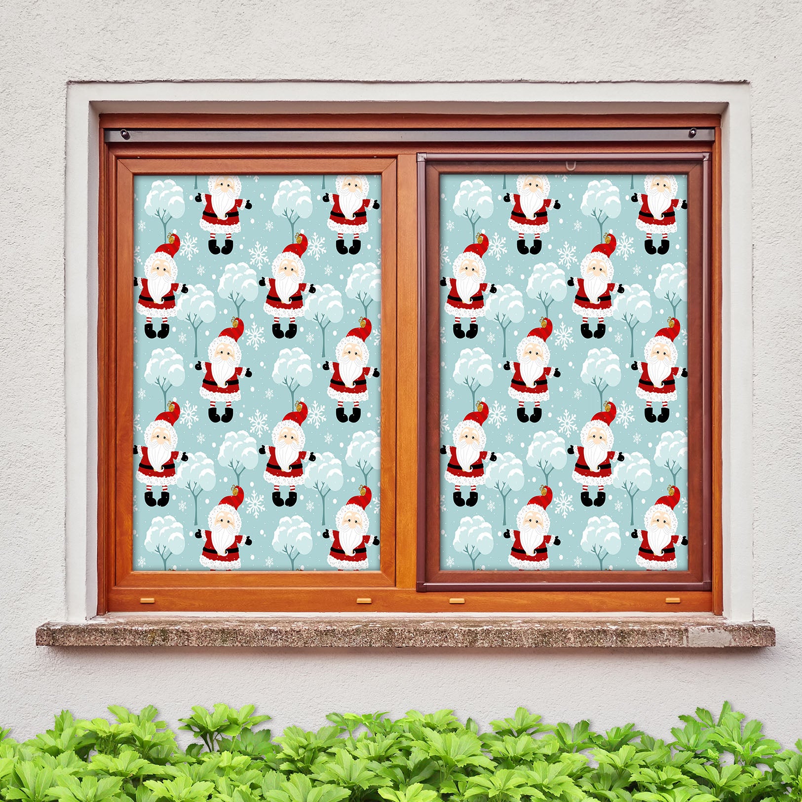 3D Santa Claus 31055 Christmas Window Film Print Sticker Cling Stained Glass Xmas