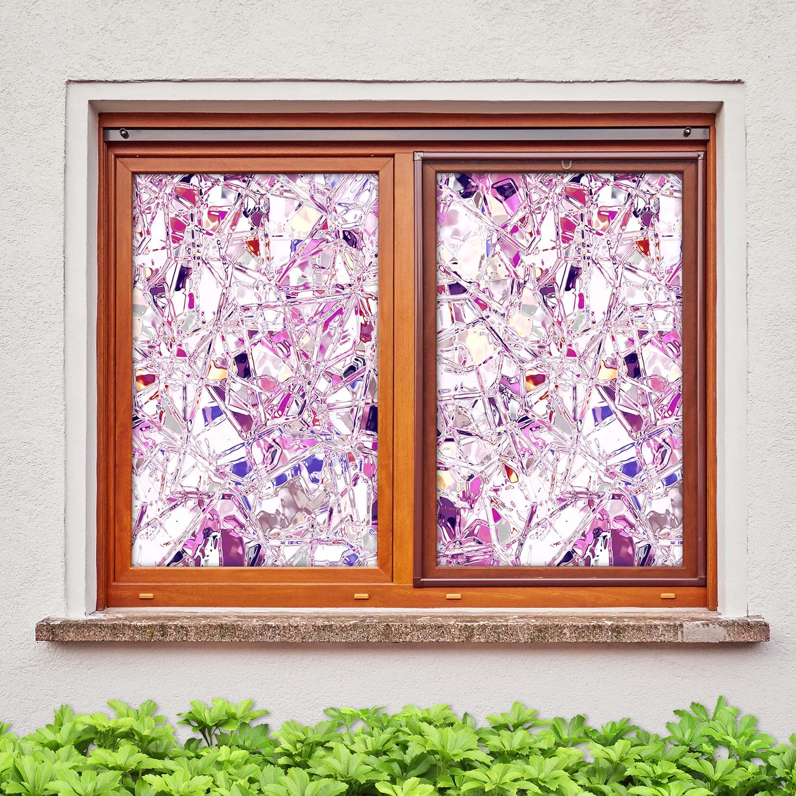 3D Glass Crack 317 Window Film Print Sticker Cling Stained Glass UV Block