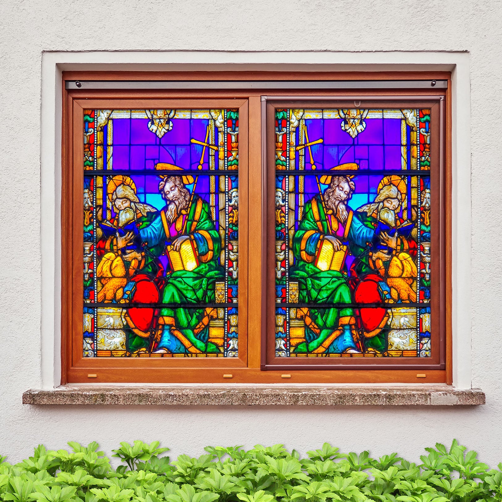 3D Bible Prayer 139 Window Film Print Sticker Cling Stained Glass UV Block