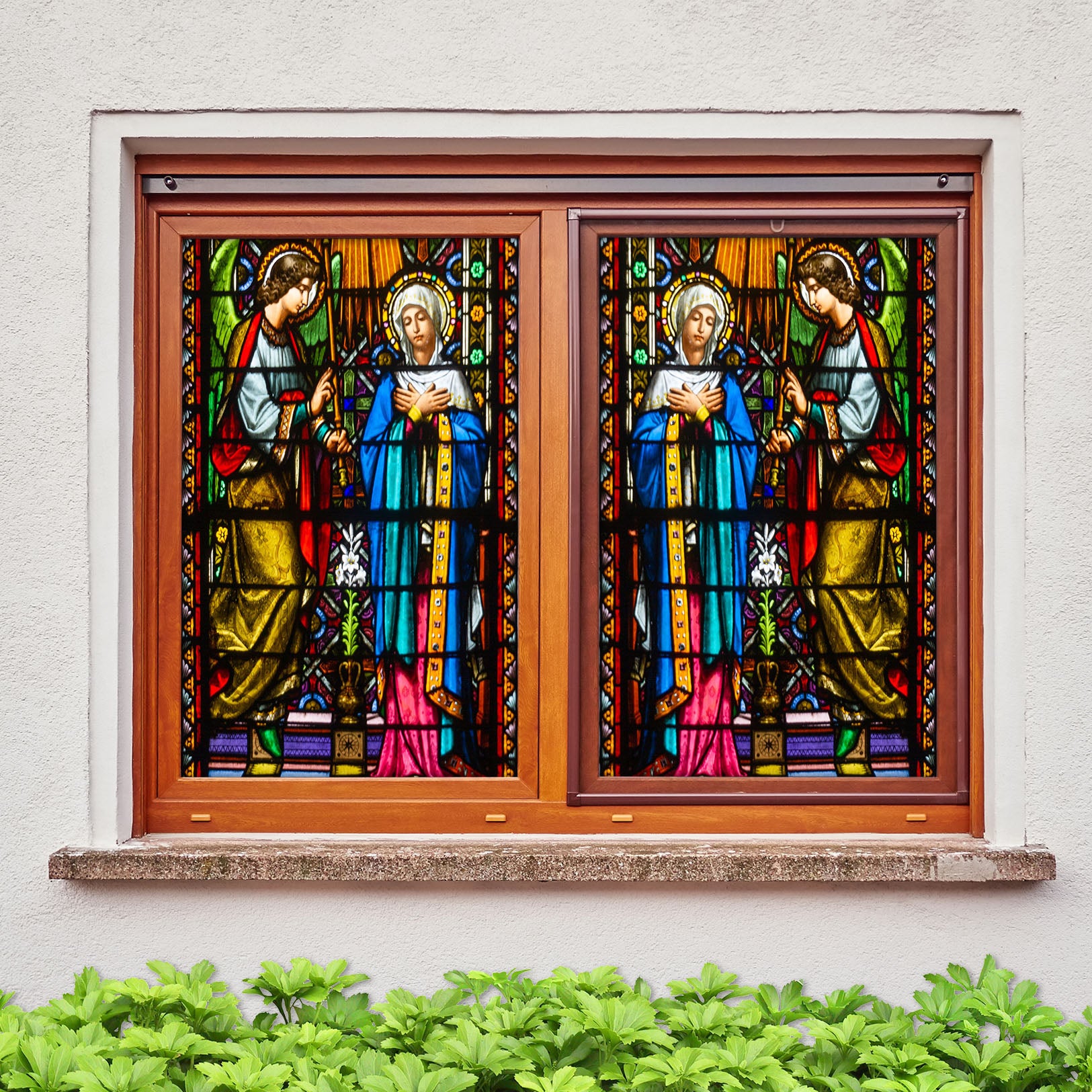 3D Faith Prayer 137 Window Film Print Sticker Cling Stained Glass UV Block