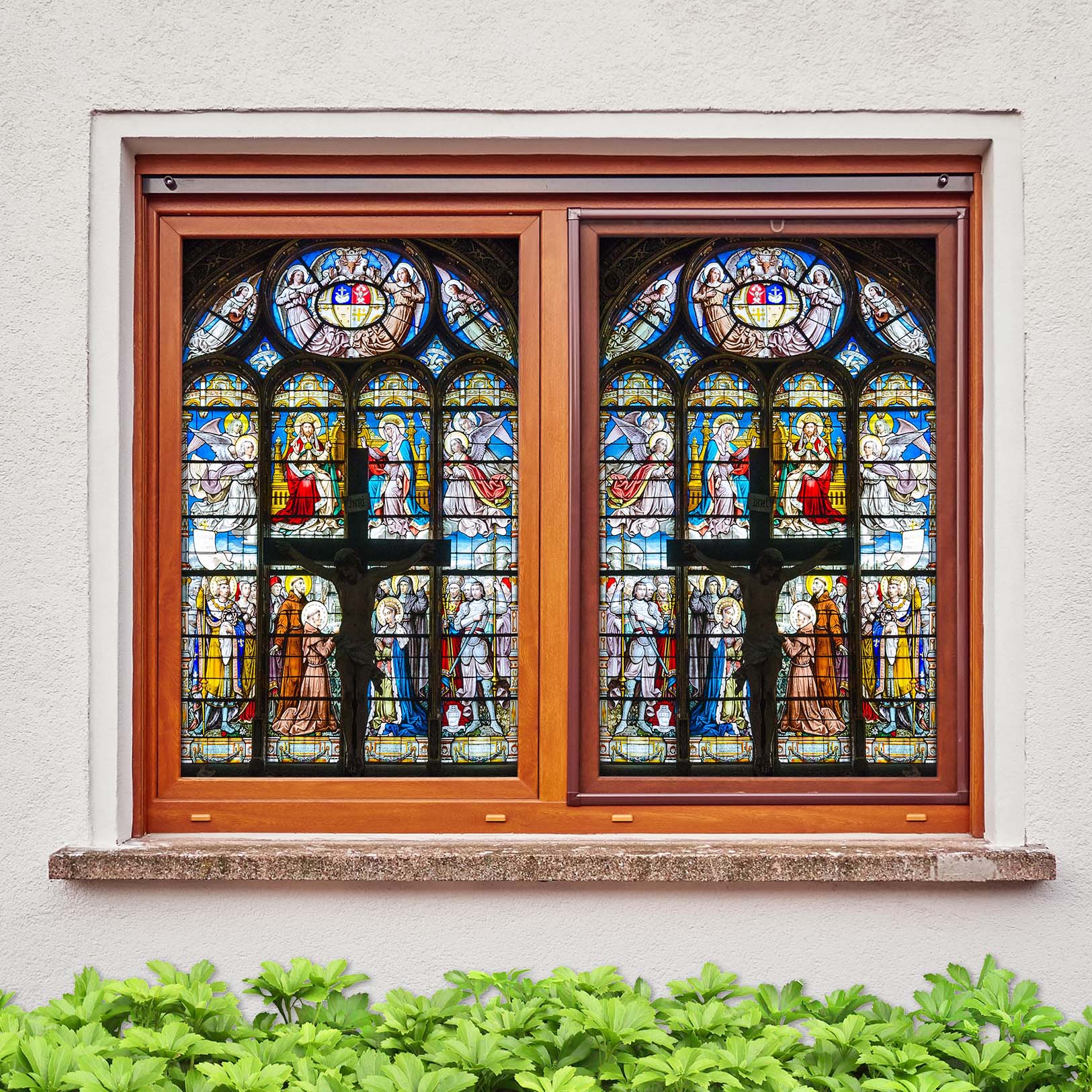 3D Believers Pray 134 Window Film Print Sticker Cling Stained Glass UV Block