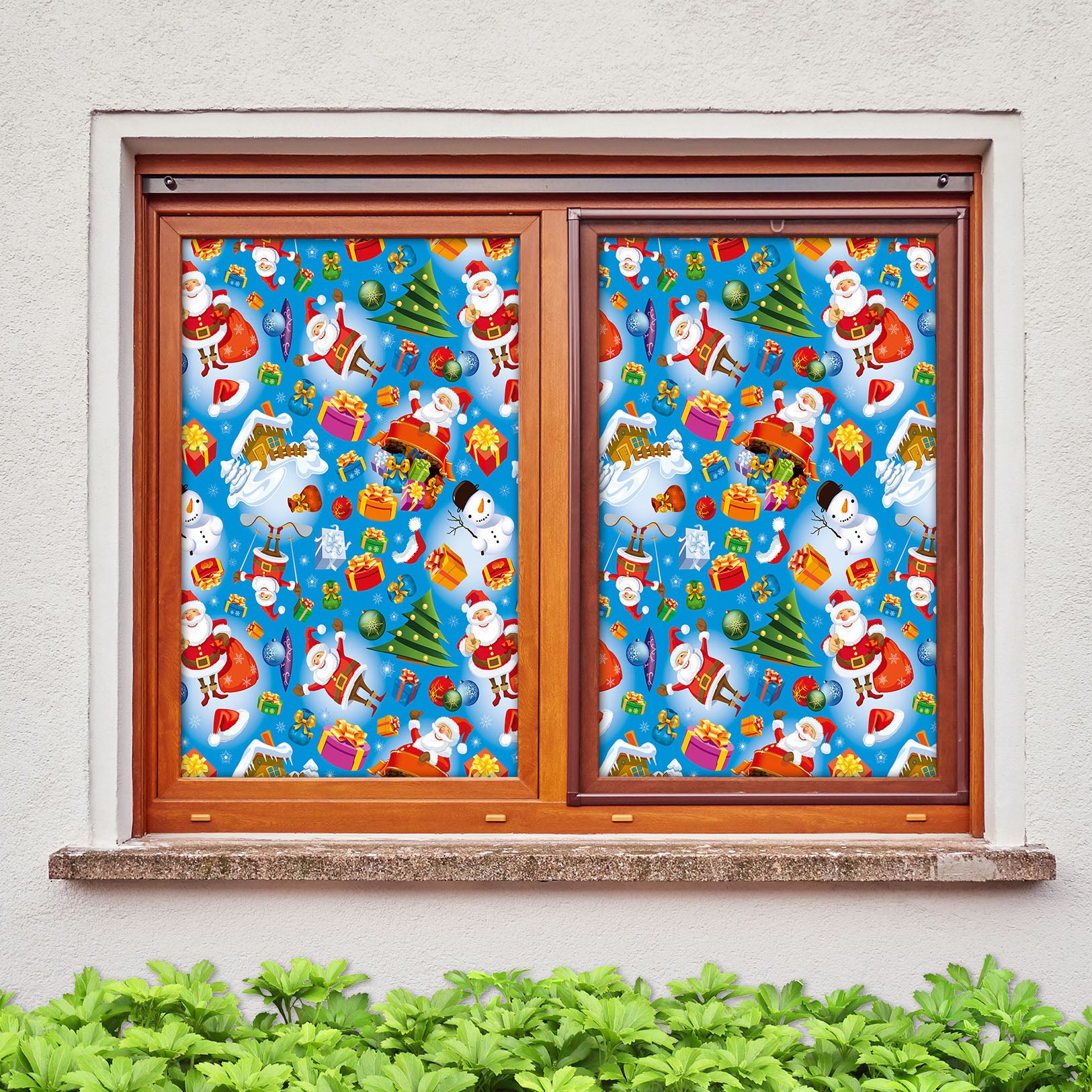 3D Santa Claus Pattern 31022 Christmas Window Film Print Sticker Cling Stained Glass Xmas