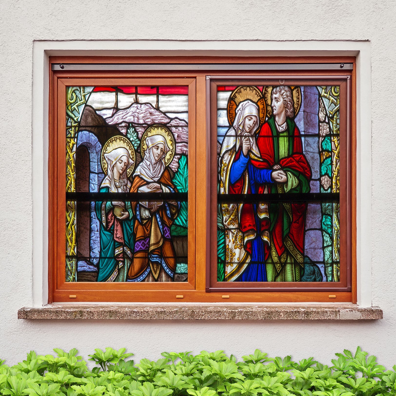 3D Believers Prayer 018 Window Film Print Sticker Cling Stained Glass UV Block