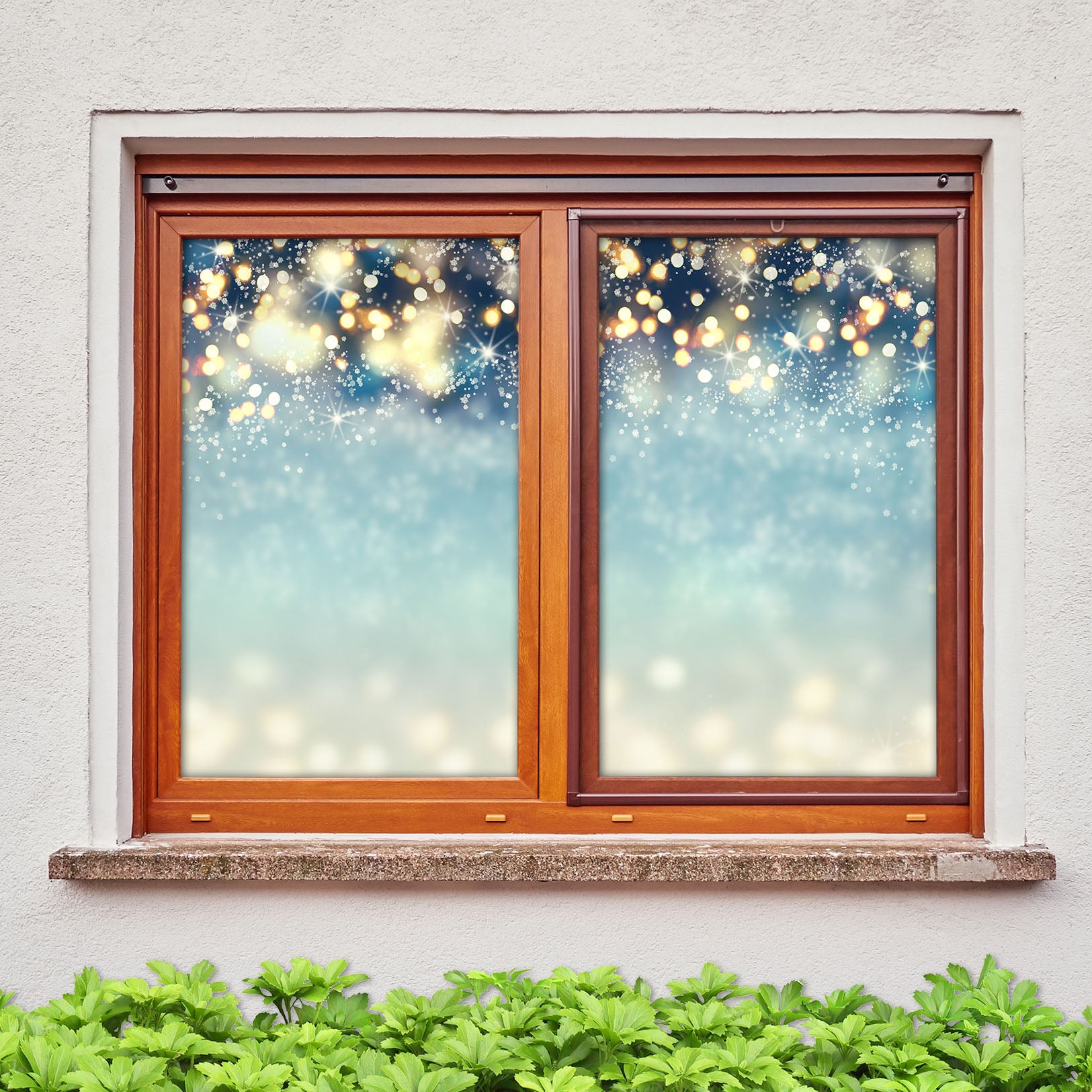 3D Light Spot 30116 Christmas Window Film Print Sticker Cling Stained Glass Xmas