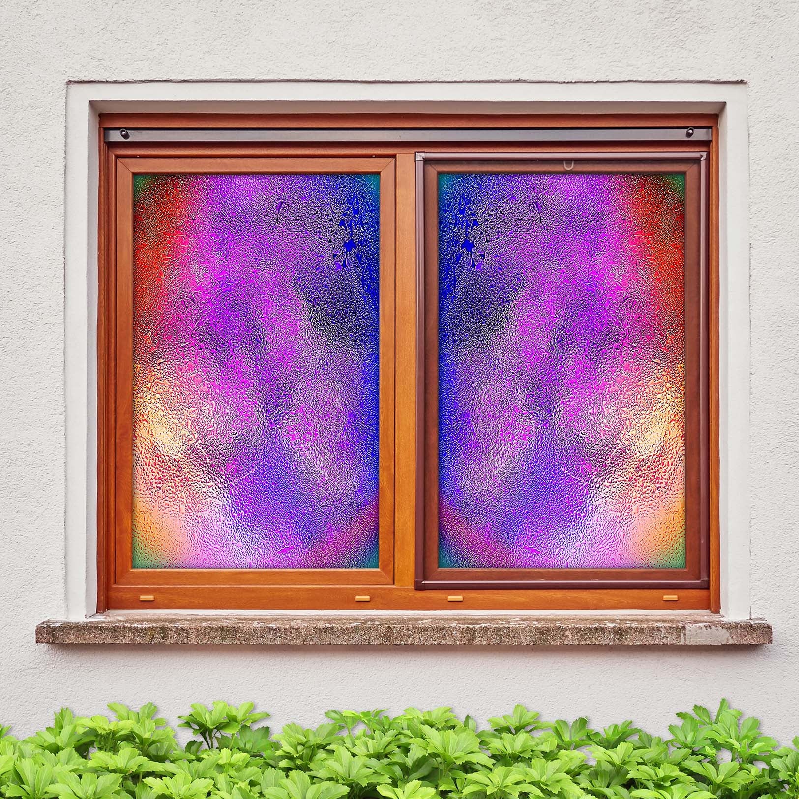 3D Purple Glass 178 Window Film Print Sticker Cling Stained Glass UV Block
