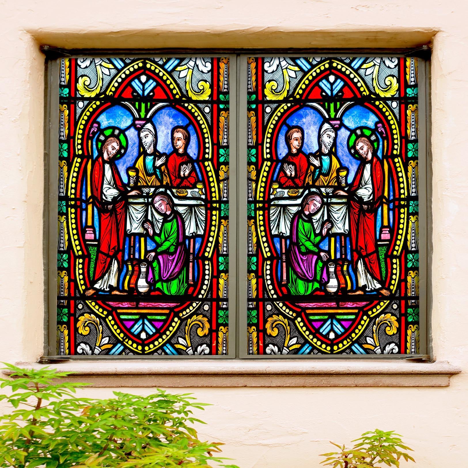 3D Religious Holy Water 453 Window Film Print Sticker Cling Stained Glass UV Block