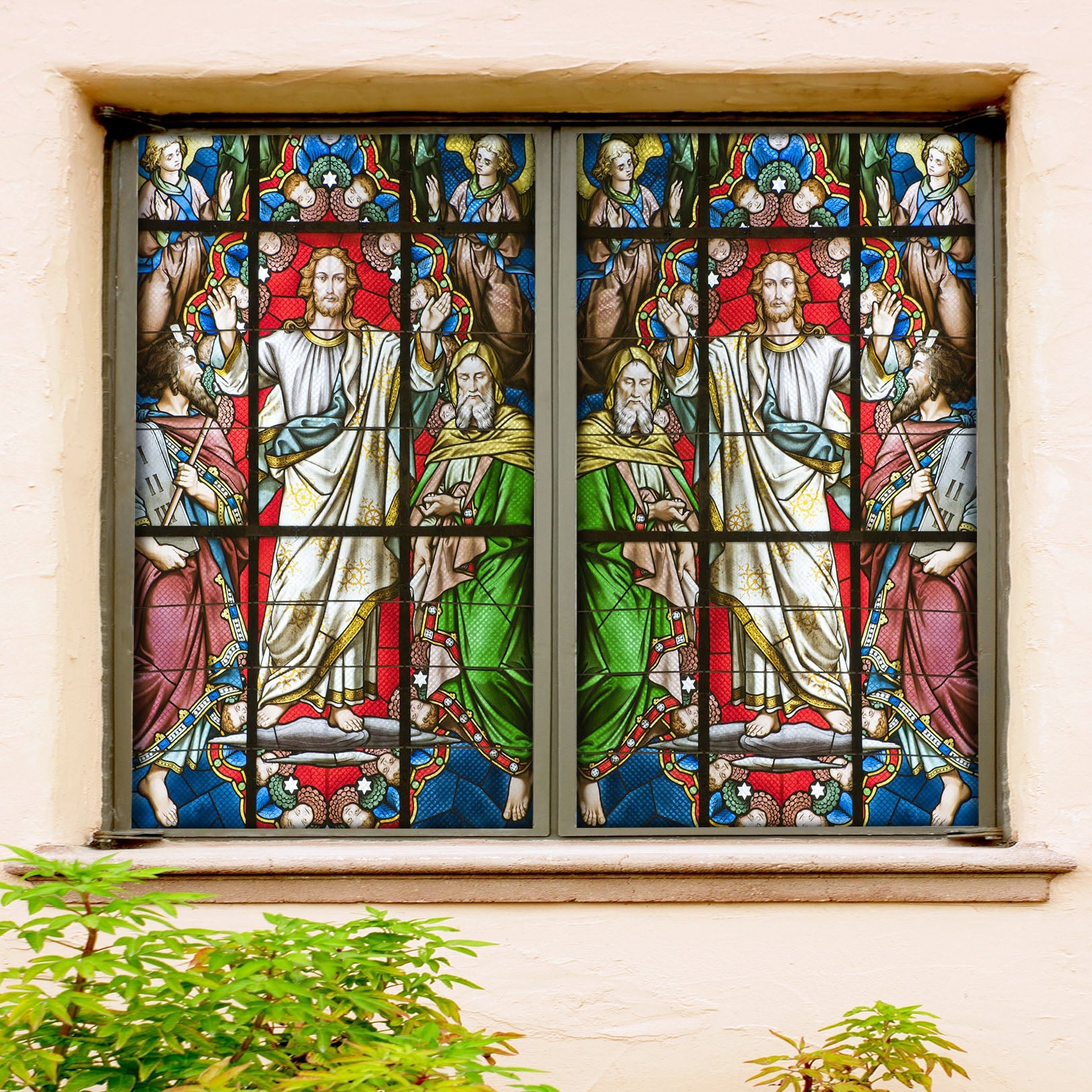 3D Religious Ceremony 106 Window Film Print Sticker Cling Stained Glass UV Block