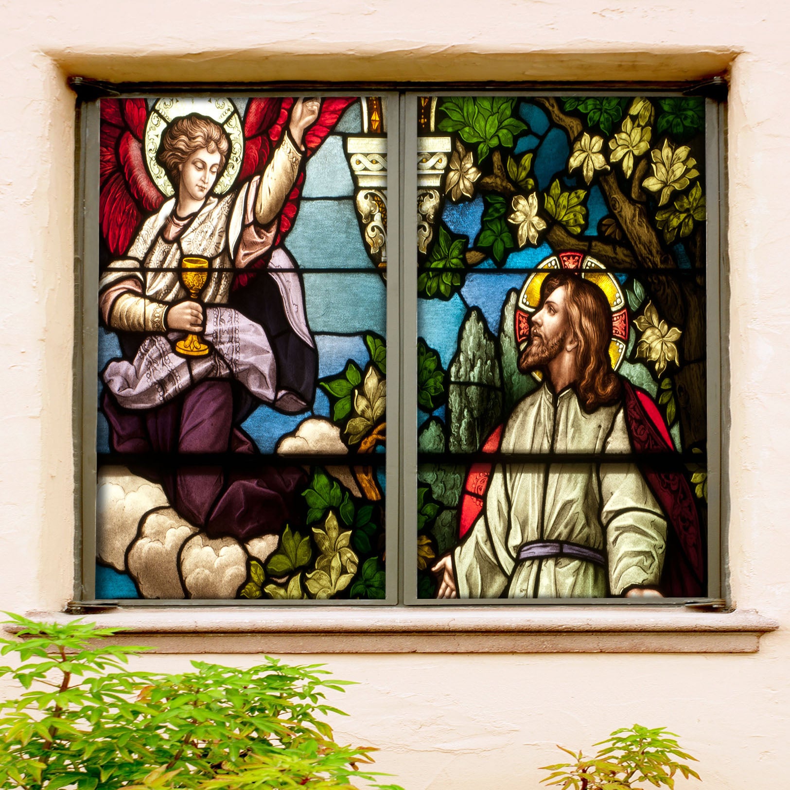 3D Holy Water 130 Window Film Print Sticker Cling Stained Glass UV Block