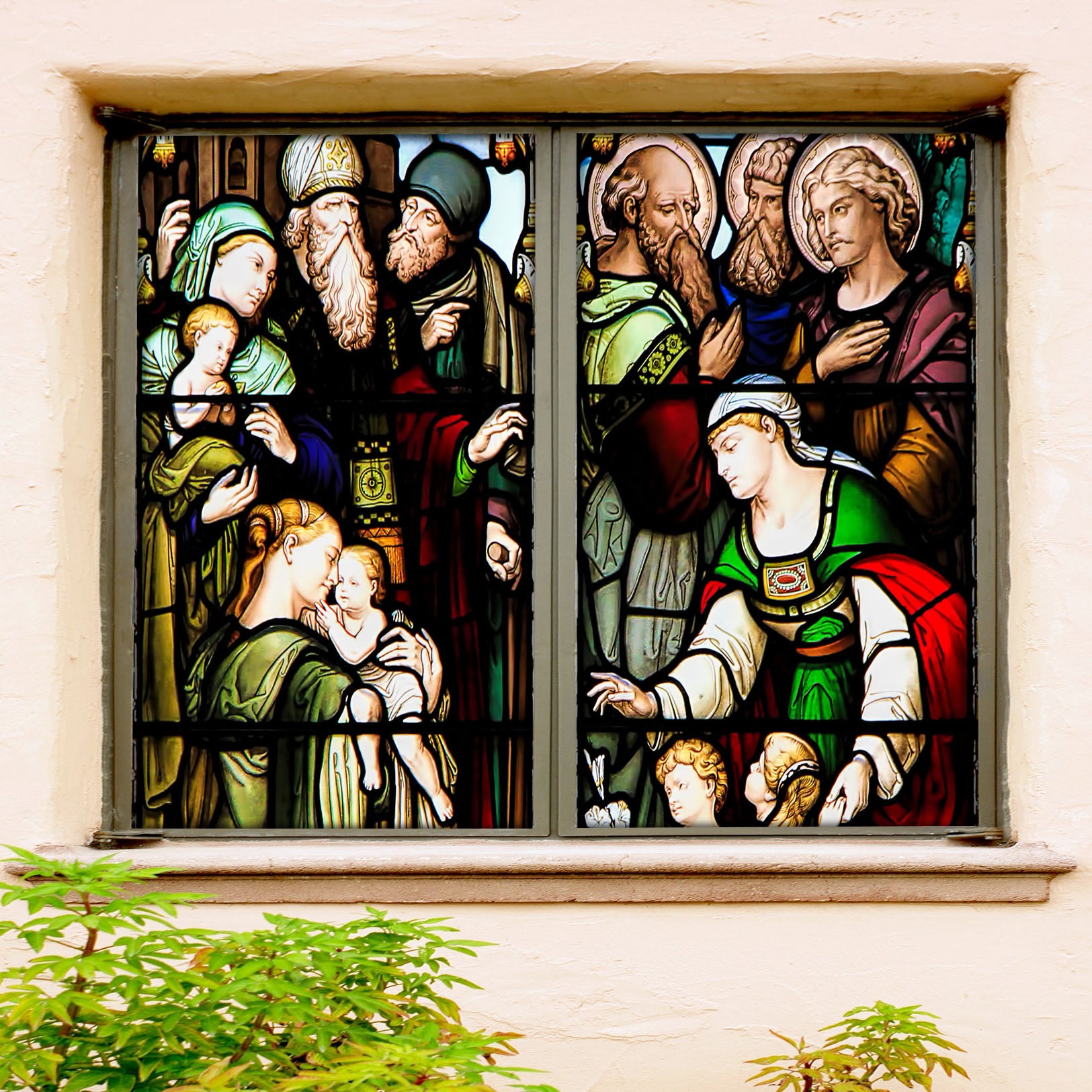 3D Noble Baby 162 Window Film Print Sticker Cling Stained Glass UV Block