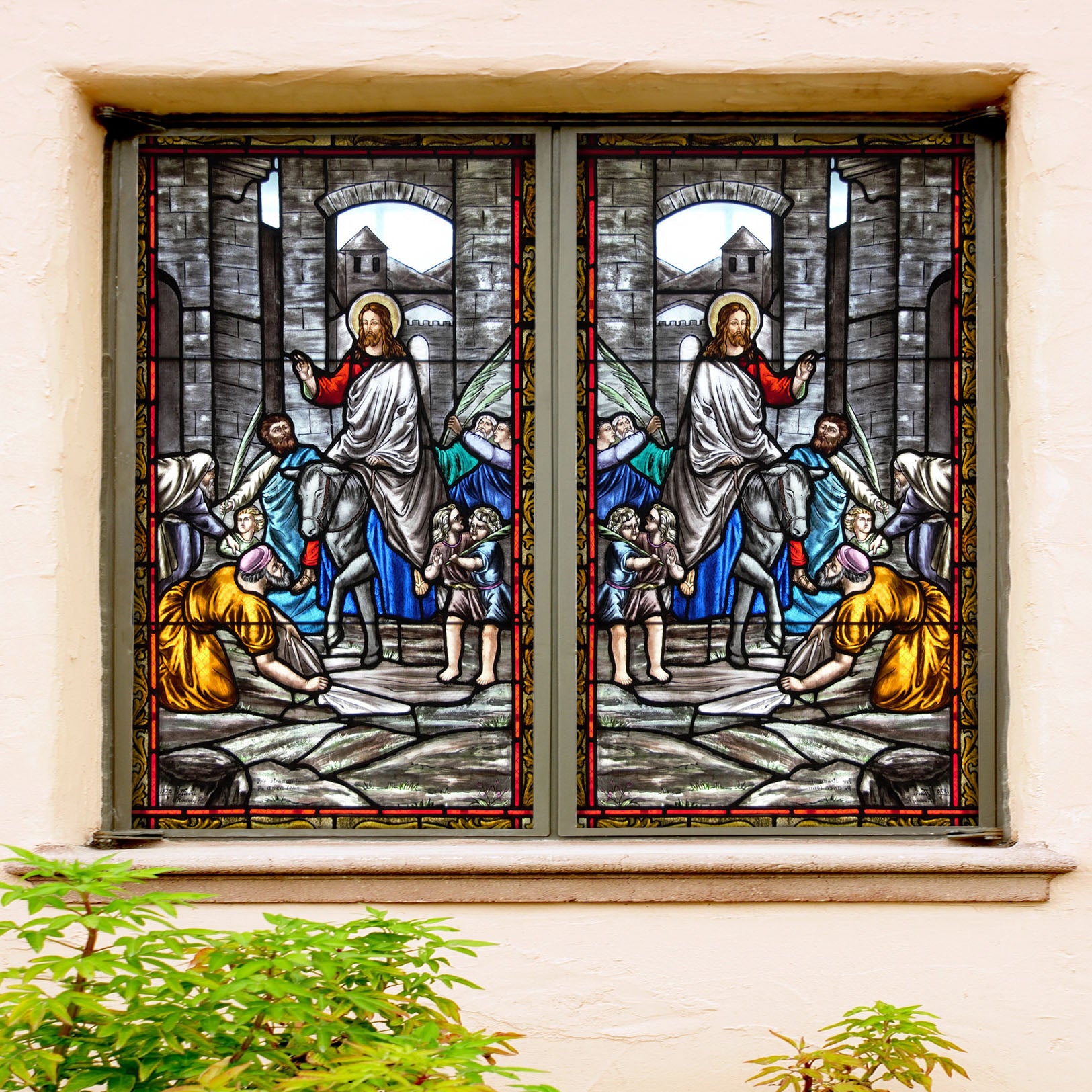 3D Royal Palace Horse 244 Window Film Print Sticker Cling Stained Glass UV Block