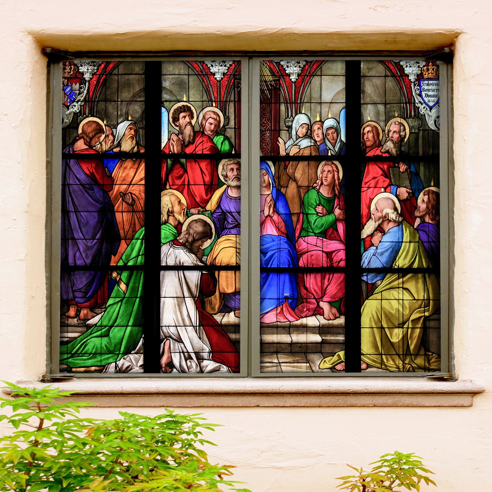 3D Believers Pray 050 Window Film Print Sticker Cling Stained Glass UV Block