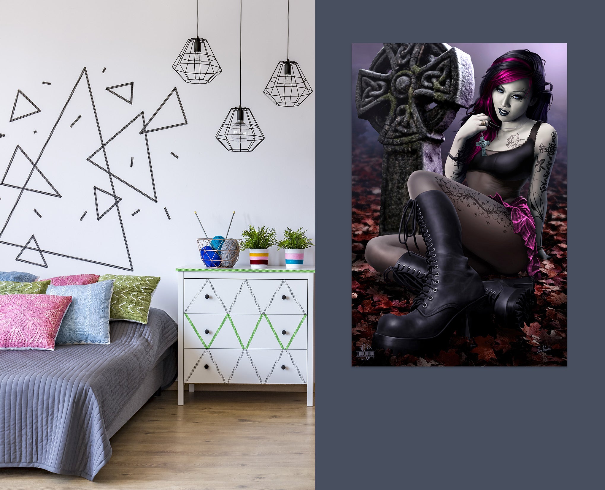 3D Beauty 5122 Tom Wood Wall Sticker