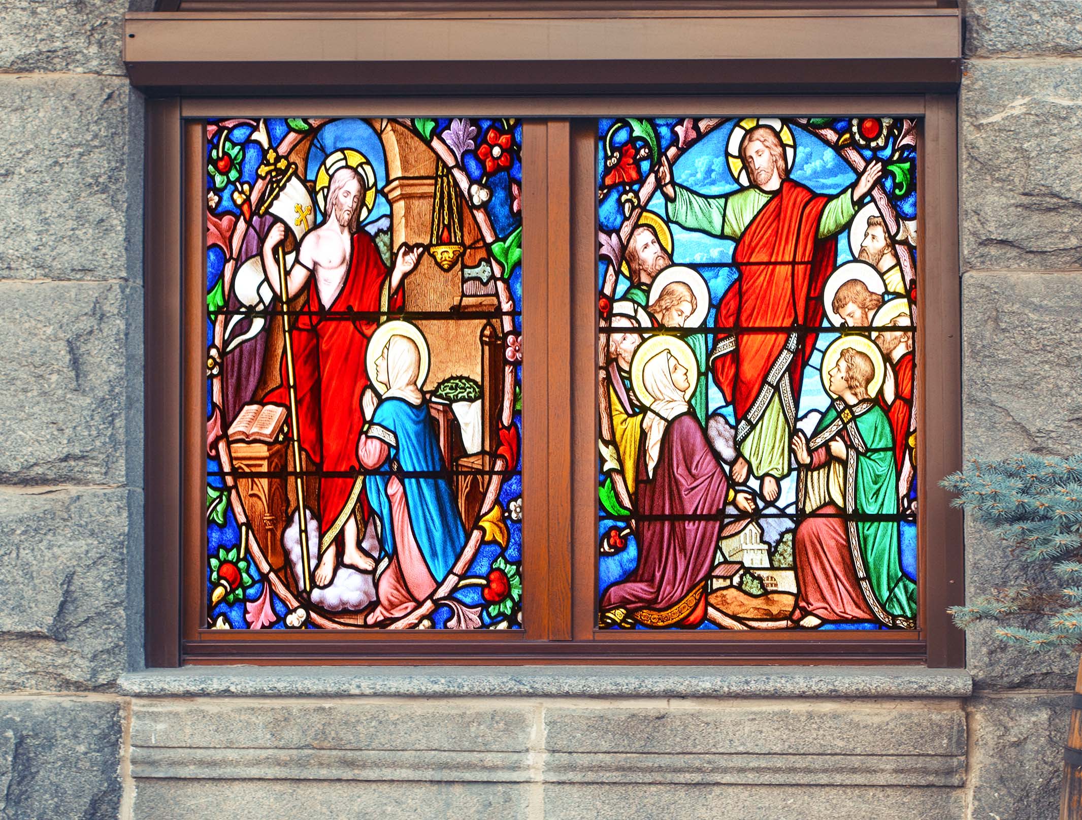 3D Believers Pray 066 Window Film Print Sticker Cling Stained Glass UV Block