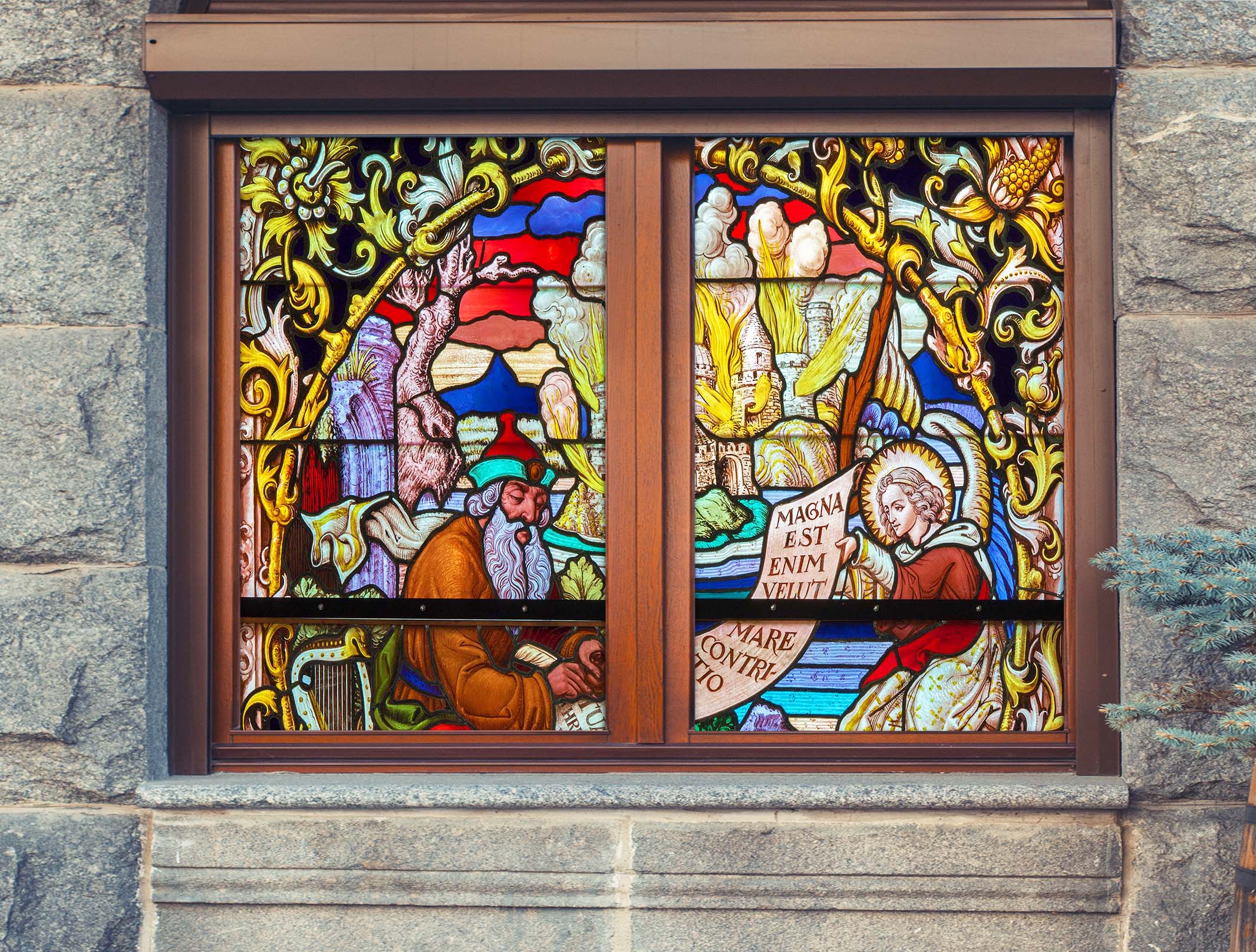 3D Virgin Royal 132 Window Film Print Sticker Cling Stained Glass UV Block