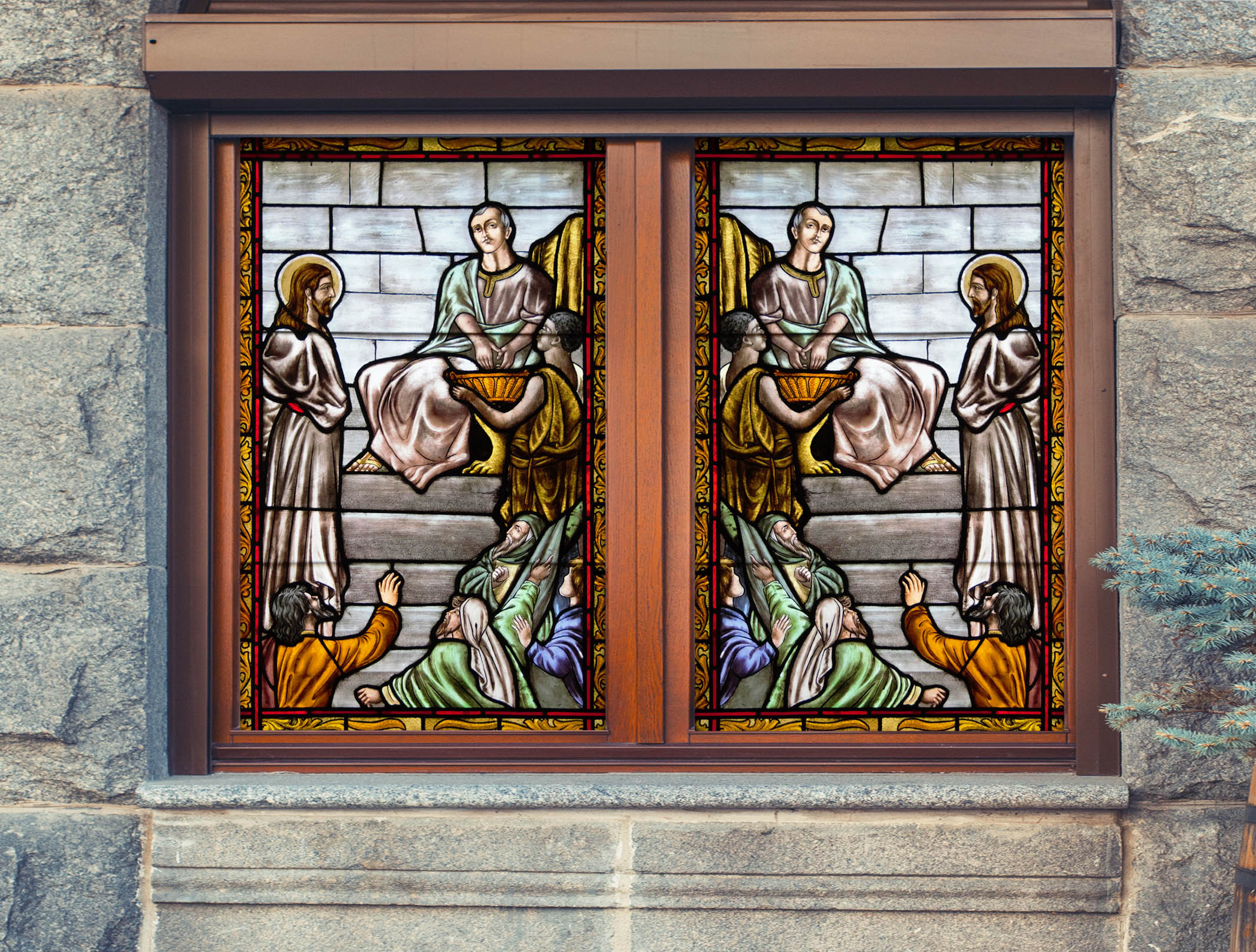 3D Believer Offering 178 Window Film Print Sticker Cling Stained Glass UV Block