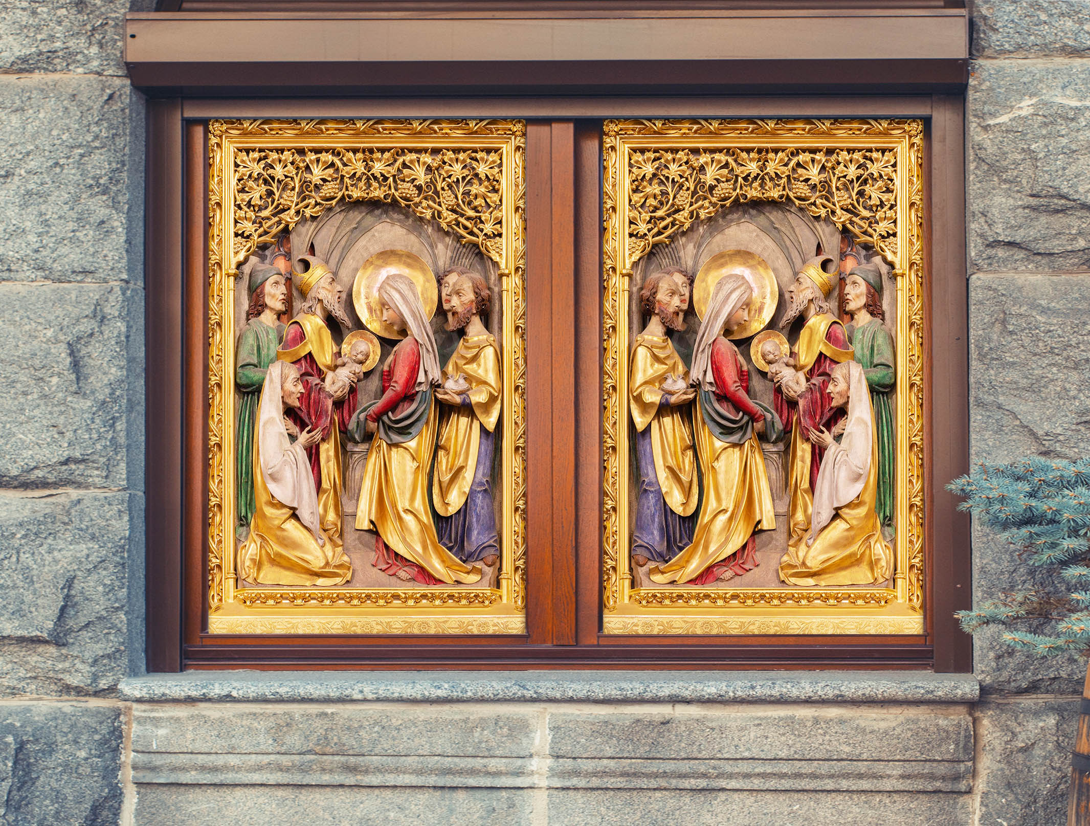 3D Priestly Baptism 096 Window Film Print Sticker Cling Stained Glass UV Block